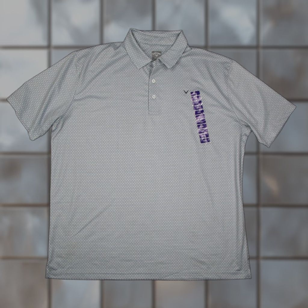 Callaway CALLAWAY Shirt Mens 2XL Gray Opti Dri Polo Short Sleeve Performance Golf Polo Abstract Geo Pattern Polo 2XL Mens Gray Callaway Polo Shirt Size US XXL / EU 58 / 5 - 1 Thumbnail