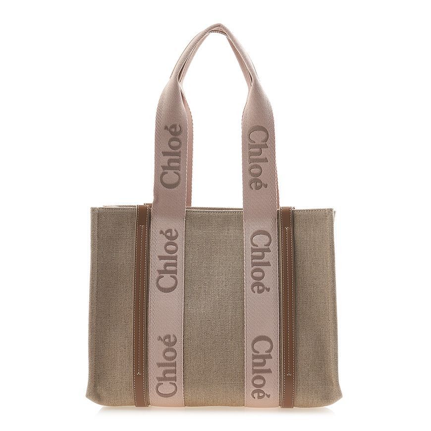 Chloe Linen Woody Tote Bag Size ONE SIZE - 1 Thumbnail