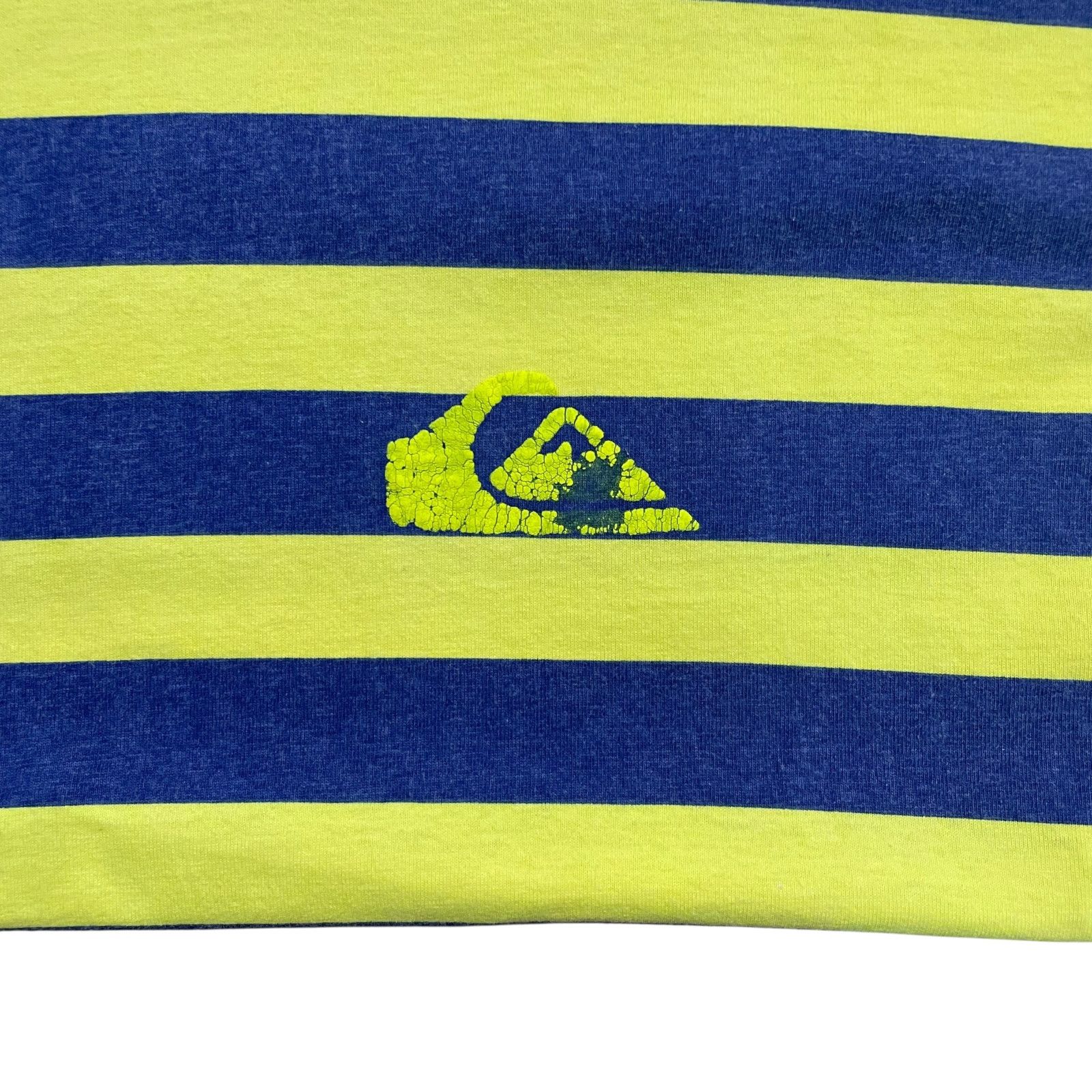 Quiksilver VTG 90s QUICKSILVER STRIPED LOGO SURF SKATE T-SHIRT NEON Size US XL / EU 56 / 4 - 7 Thumbnail