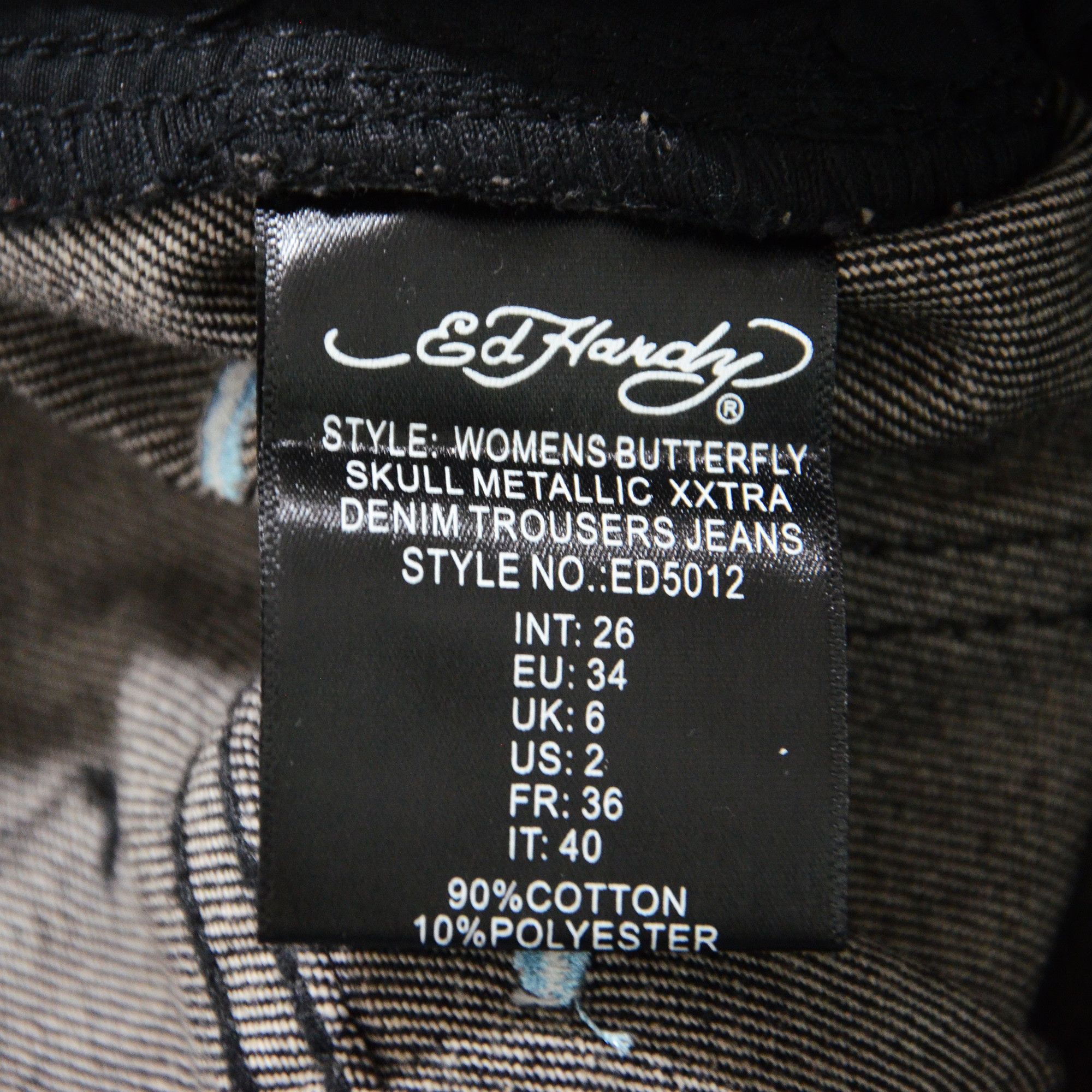 Ed Hardy [Defects & Button Lost] Ed Hardy Jeans Baggy Streetwear Size US 32 / EU 48 - 6 Thumbnail
