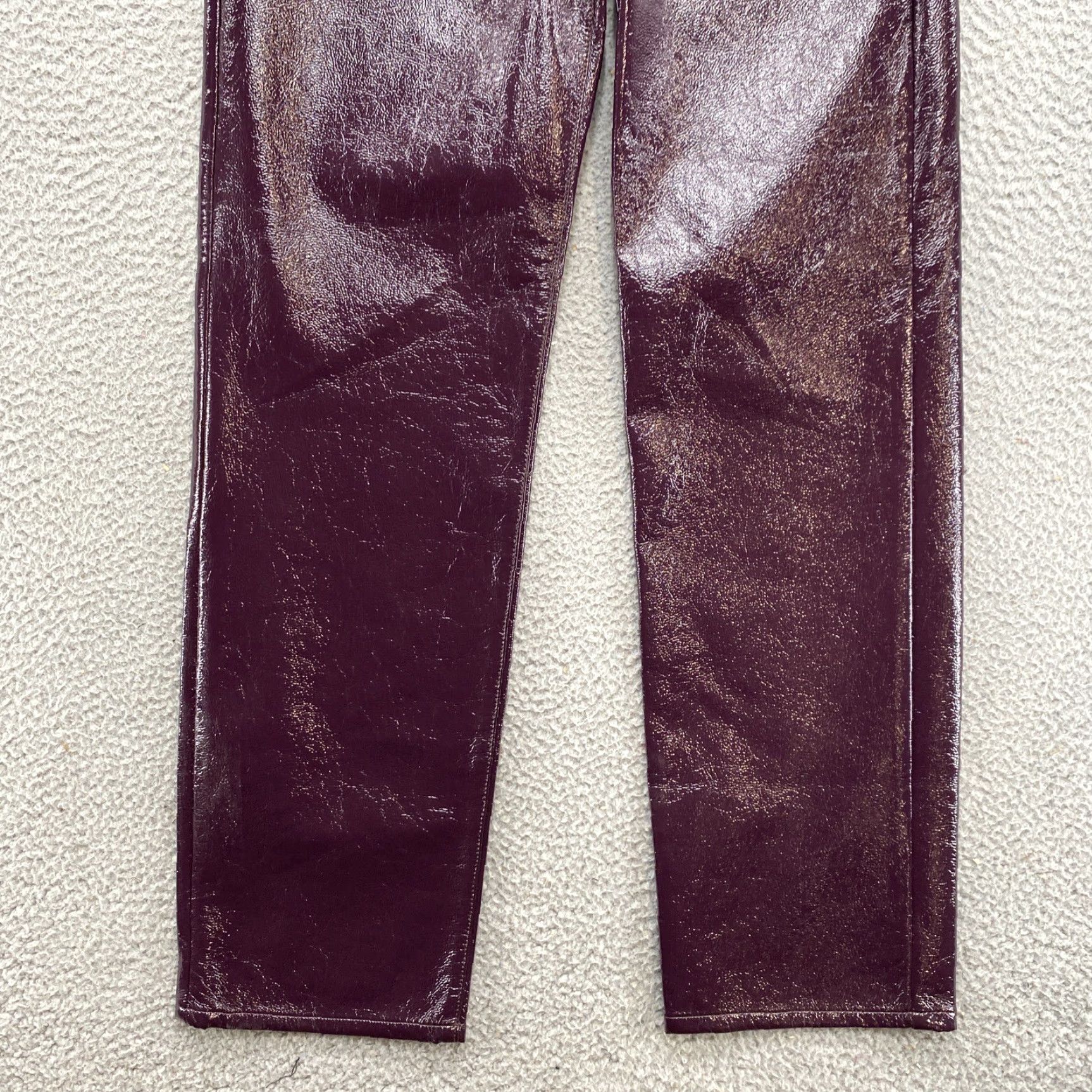 Express Express Women’s Purple Modern Straight Super High Rise Polyurethane Pants SZ 2R Size 26" / US 2 / IT 38 - 2 Thumbnail