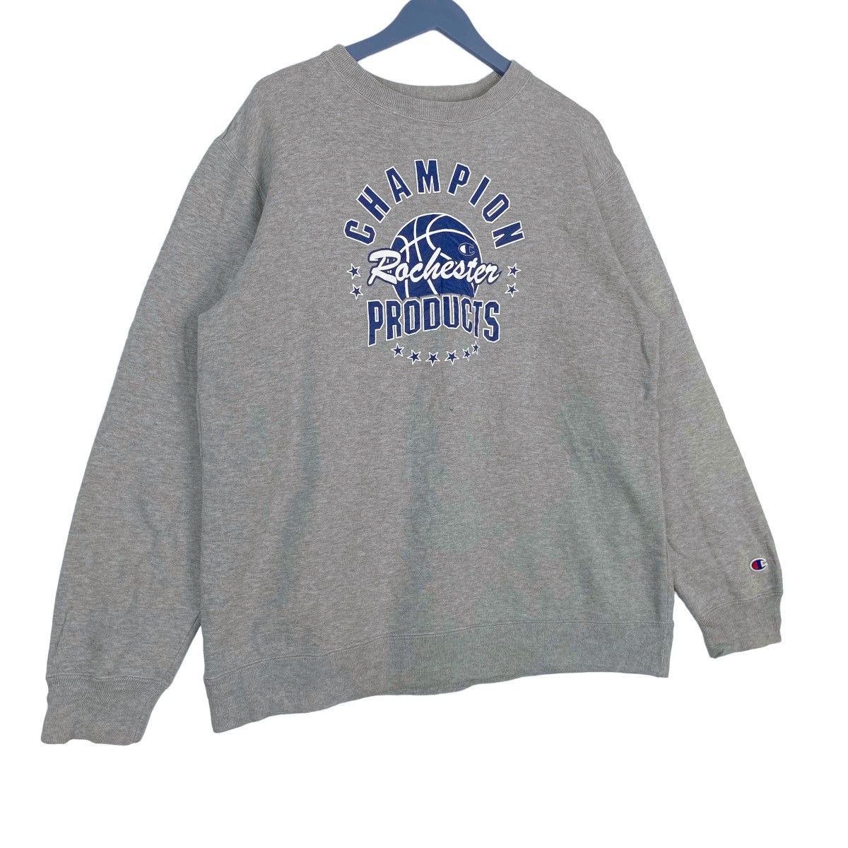 Champion × Vintage Vintage Champion Printed Crewneck Sweatshirt Gray Pullover Size US L / EU 52-54 / 3 - 3 Thumbnail