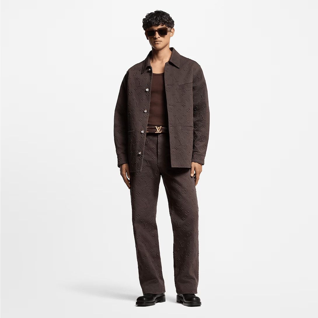 Louis Vuitton Fashion Show Monogram Embossed Overshirt Size US L / EU 52-54 / 3 - 1 Thumbnail