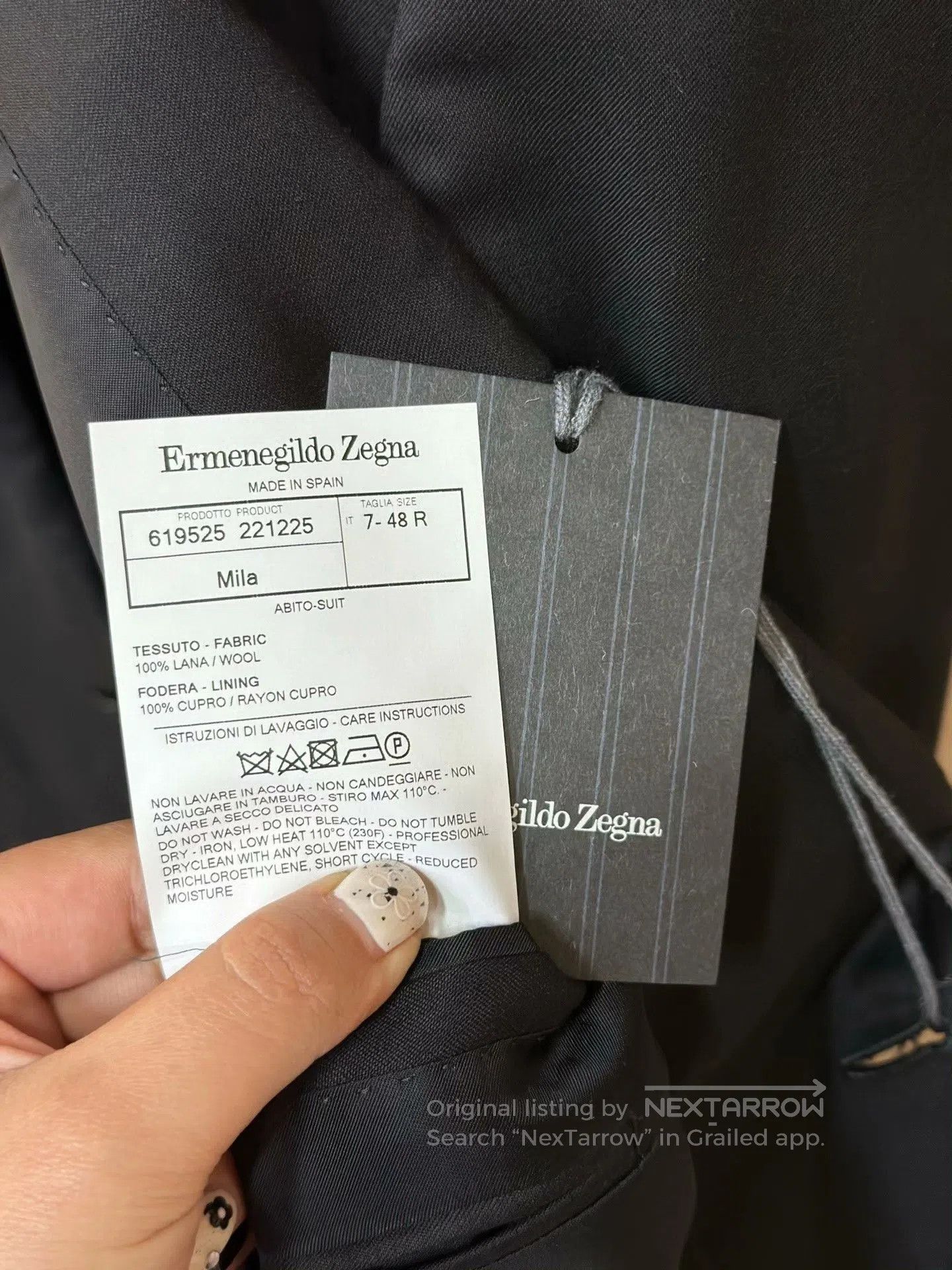 Ermenegildo Zegna Ermenegildo Zegna Black Wool Suit. Size US M / EU 48-50 / 2 - 7 Thumbnail