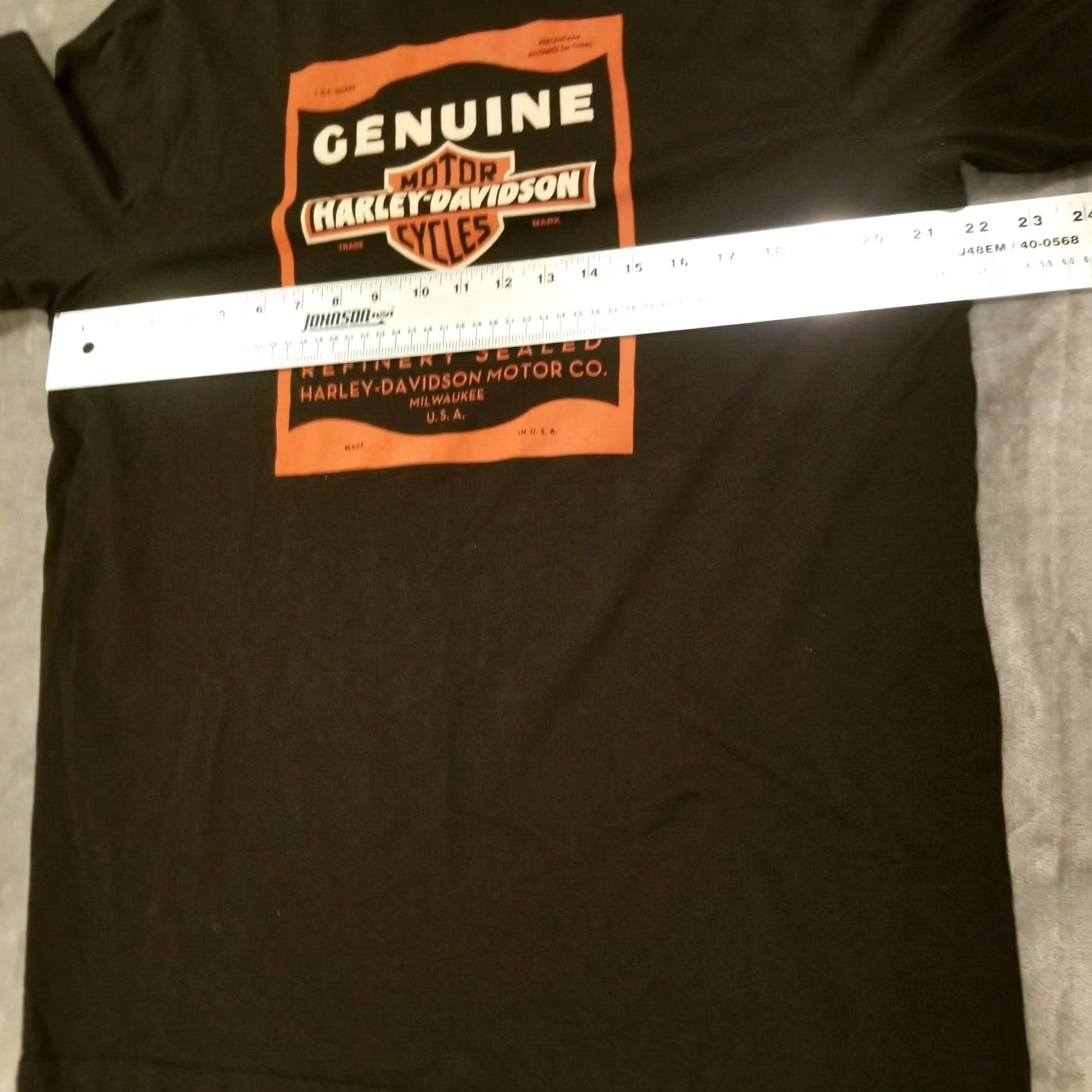 Harley Davidson Harley-Davidson Men's Short Sleeve T-Shirt Black Cotton Large Oil Can Graphic Vintage Logo Shirt Size US L / EU 52-54 / 3 - 6 Thumbnail