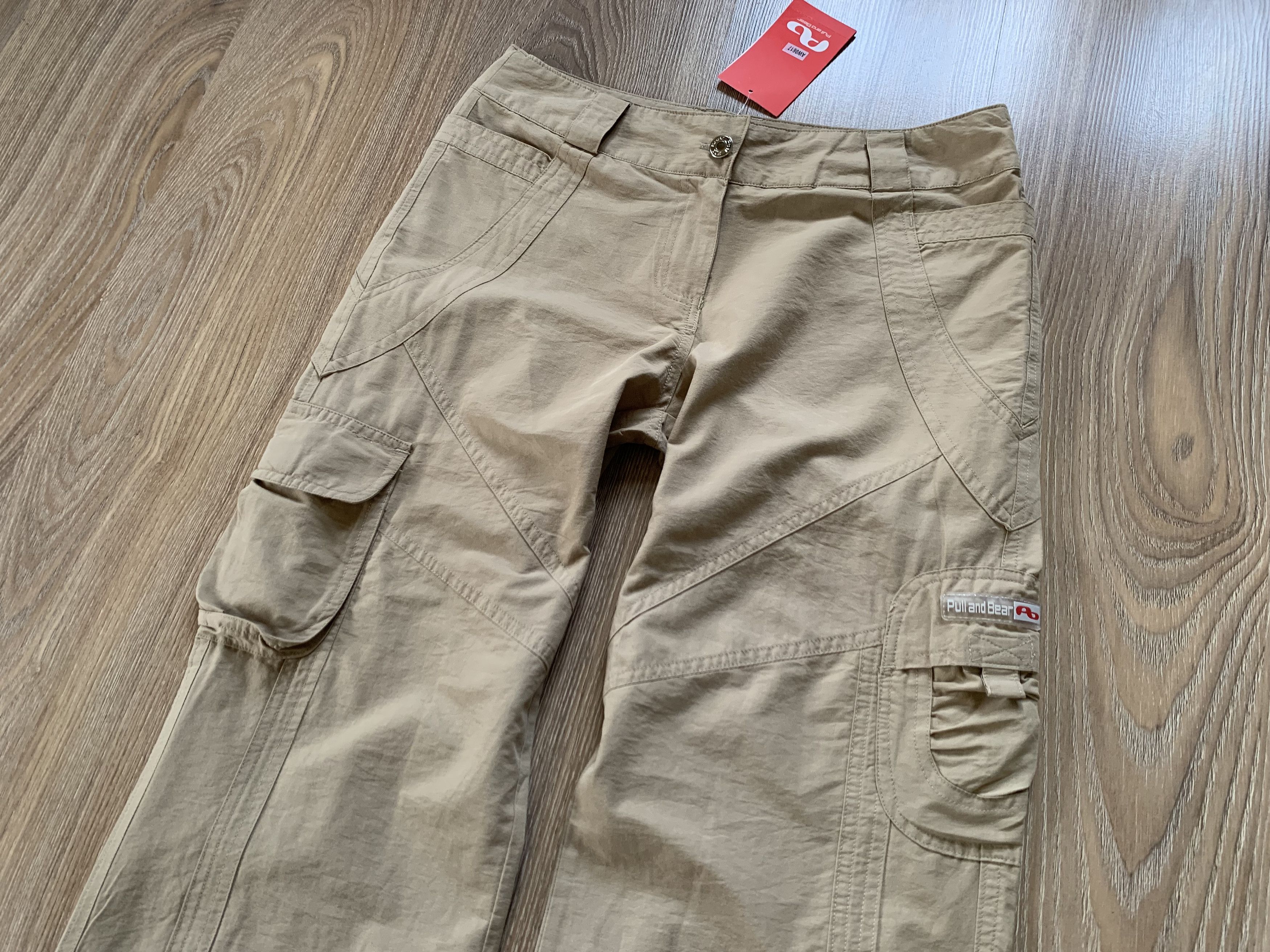 Pull & Bear Pull&Bear Women's Beige Linen Joggers Sweatpants Size 26" / US 2 / IT 38 - 4 Thumbnail