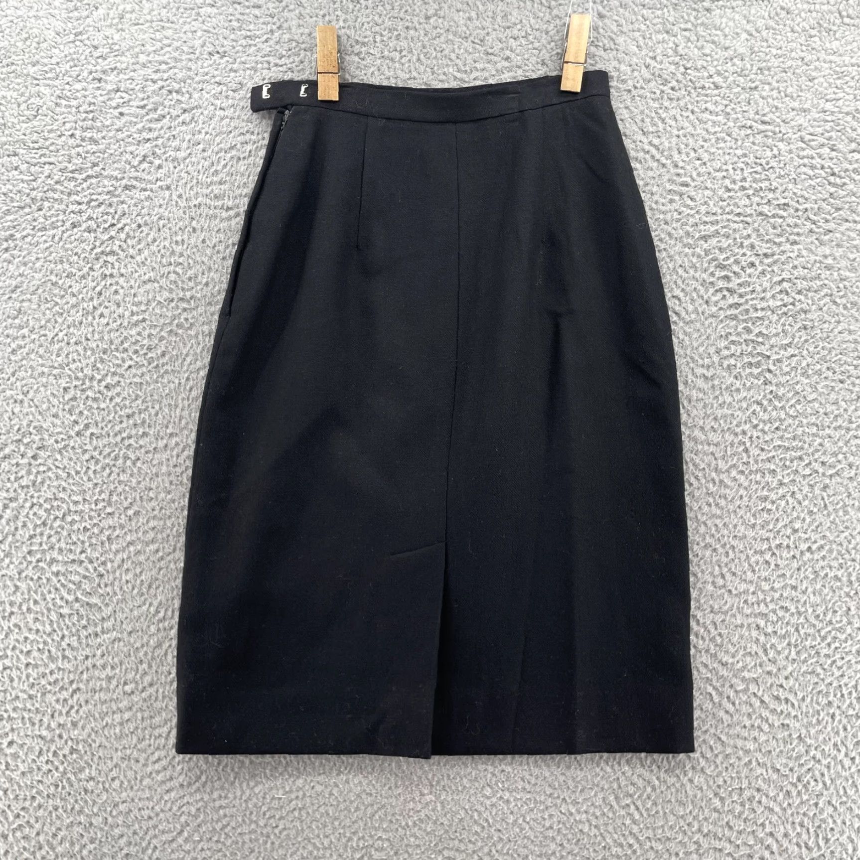 Pendleton VINTAGE Pendleton Black Wool Skirt Women's 8 A-Line Long Office 90s Classic 90s Librarian Student Mens Womens Girls Size 30" / US 8 / IT 44 - 6 Thumbnail