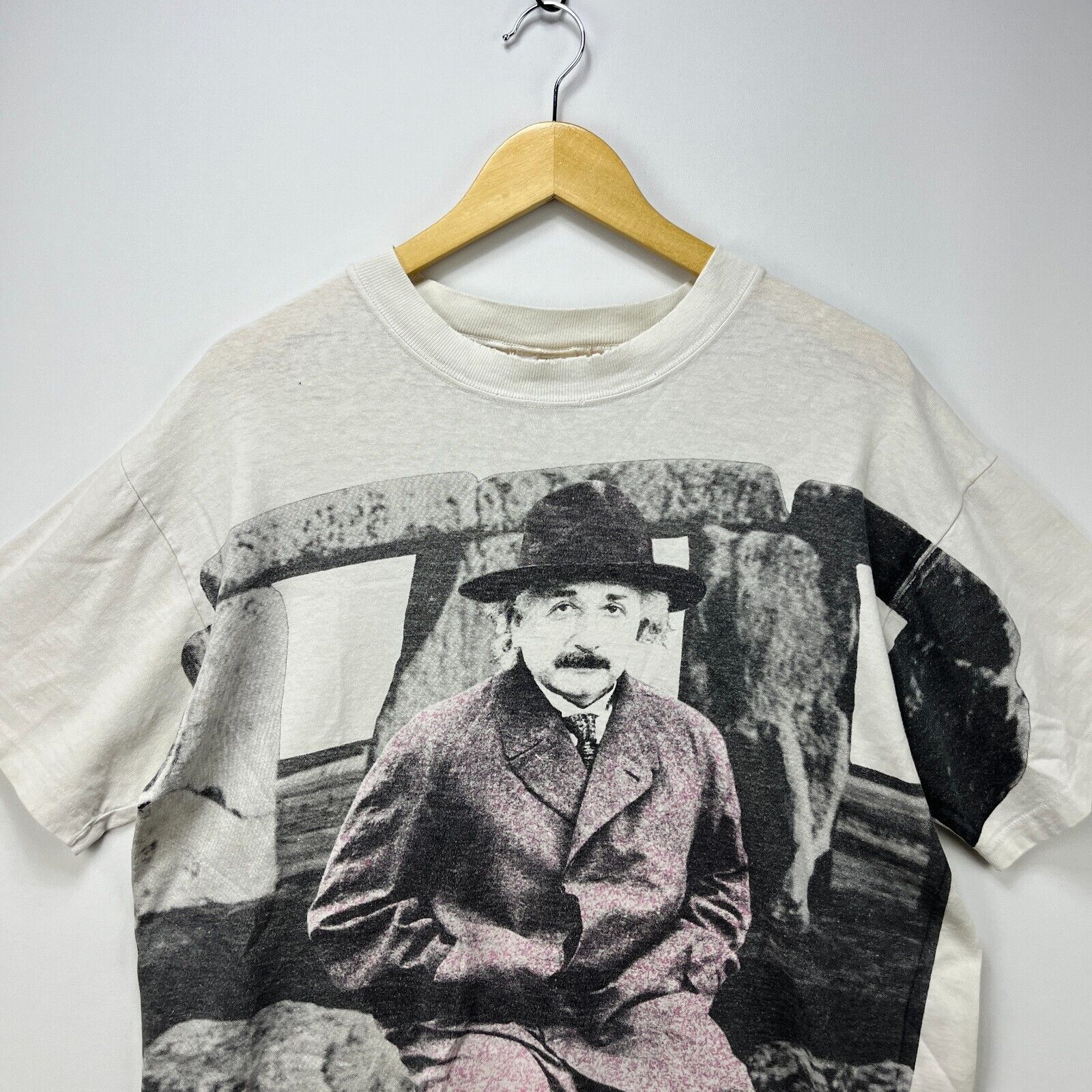 Vintage Vintage 90s Albert Einstein AOP Art Quote Large Andazia Size US L / EU 52-54 / 3 - 2 Thumbnail