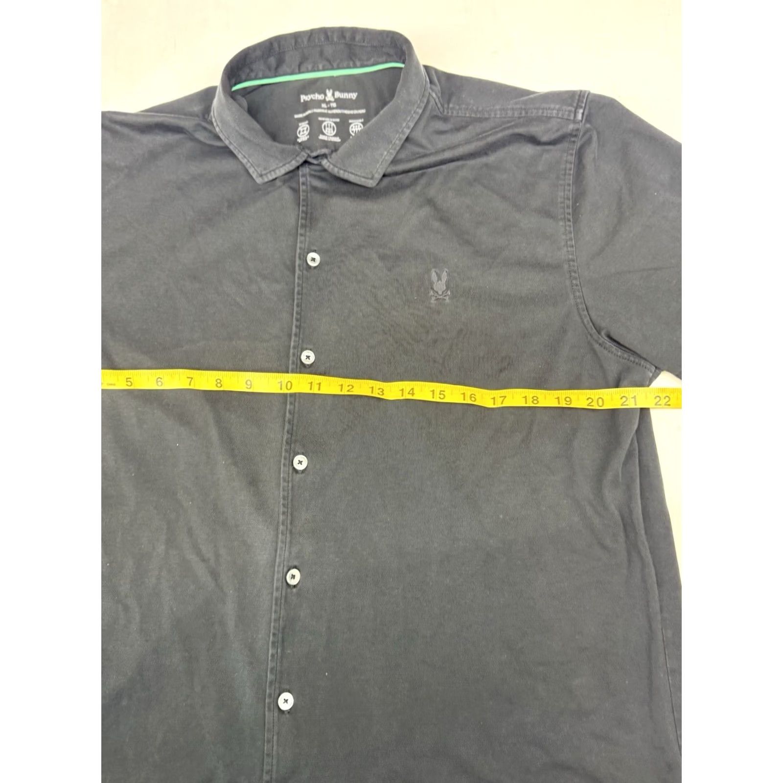 Psycho Bunny Psycho Bunny Shirt Mens XL Black Short Sleeve Button Up Collared Comfort Stretch Size US XL / EU 56 / 4 - 4 Thumbnail