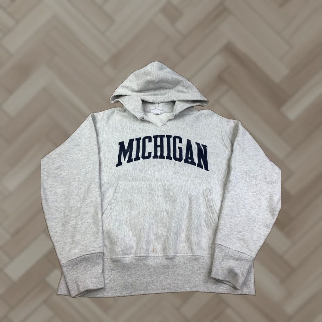 Champion Champion Reverse Weave Hoodie MenAdult M Gray Pullover Heavyweight Hooded Michigan Wolverines 11003 Size US M / EU 48-50 / 2 - 1 Thumbnail