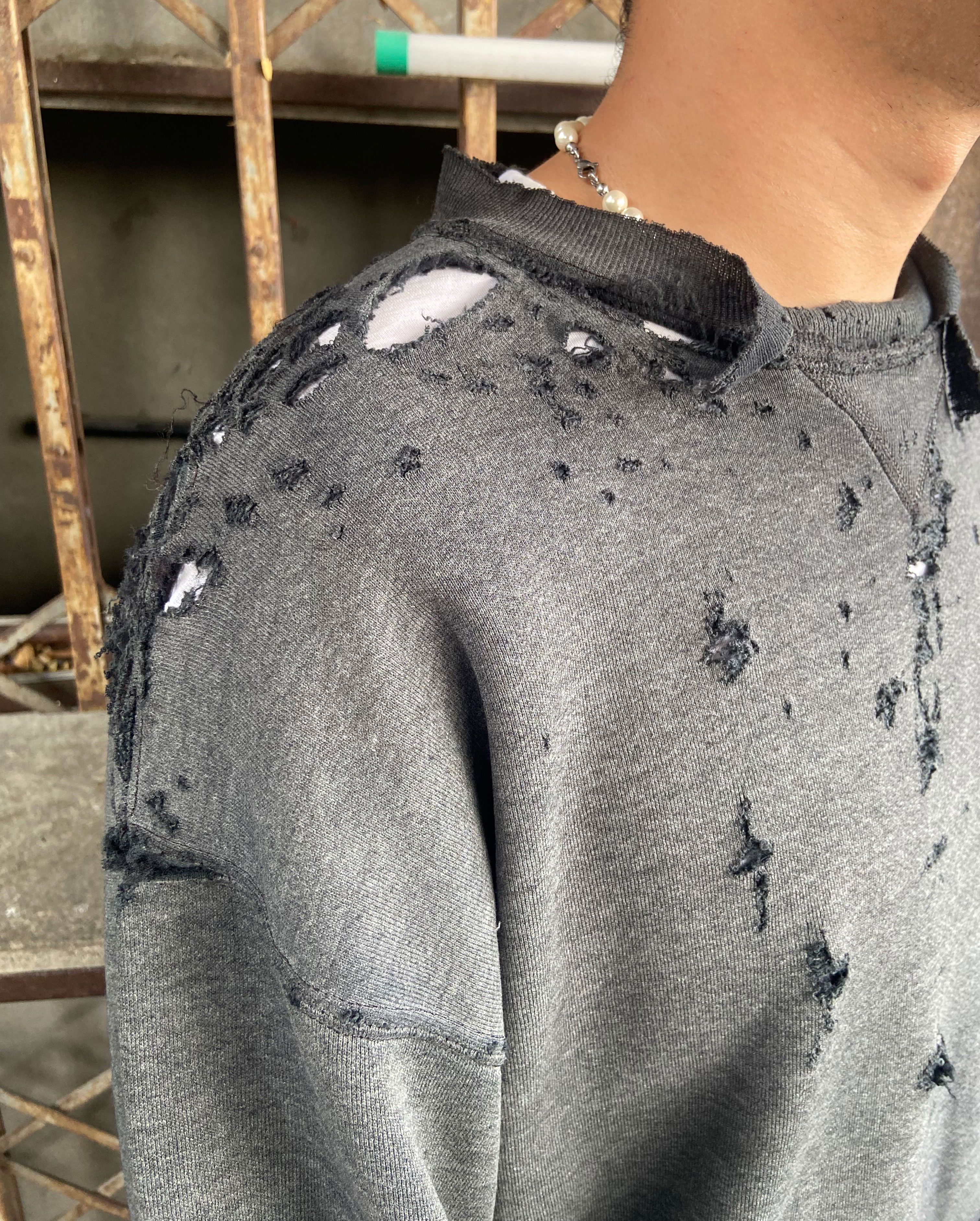 Vintage Thrashed Distressed & Faded Russell Sweatshir ERD Grunge Size US L / EU 52-54 / 3 - 6 Thumbnail