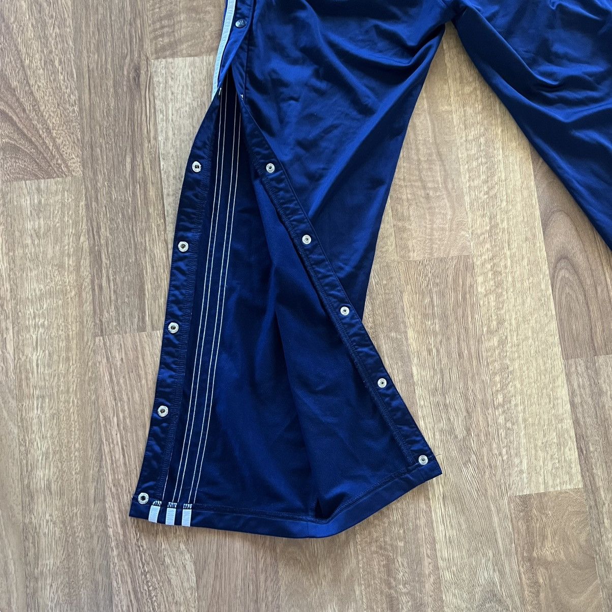 Adidas Vintage 1999 Adidas Tearaway Snap Track Pants 3-Stripes Y2K Size US 26 / EU 42 - 2 Thumbnail