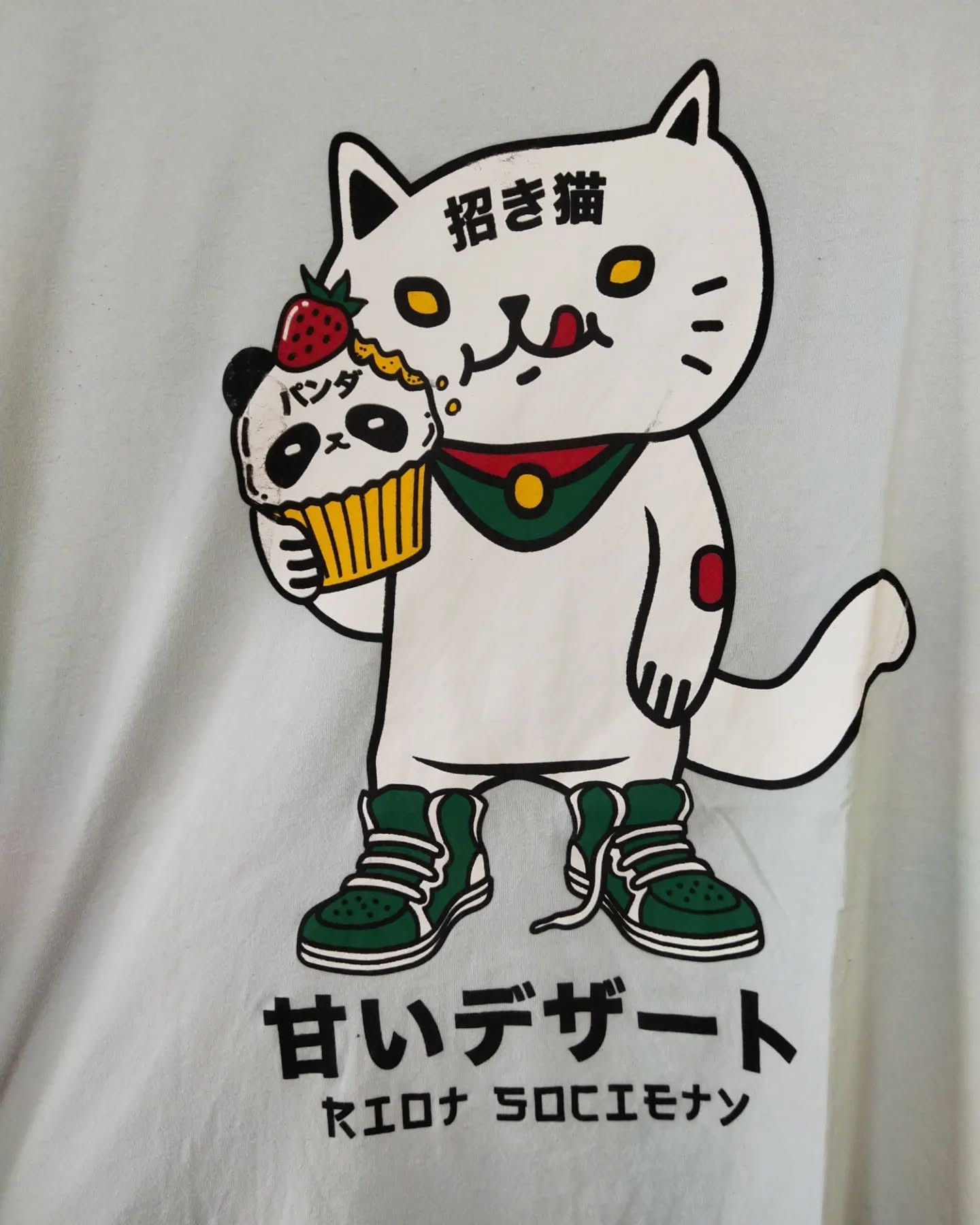 Riot Society Riot Society Cat Graphic Light Blue Tees Size US M / EU 48-50 / 2 - 2 Thumbnail