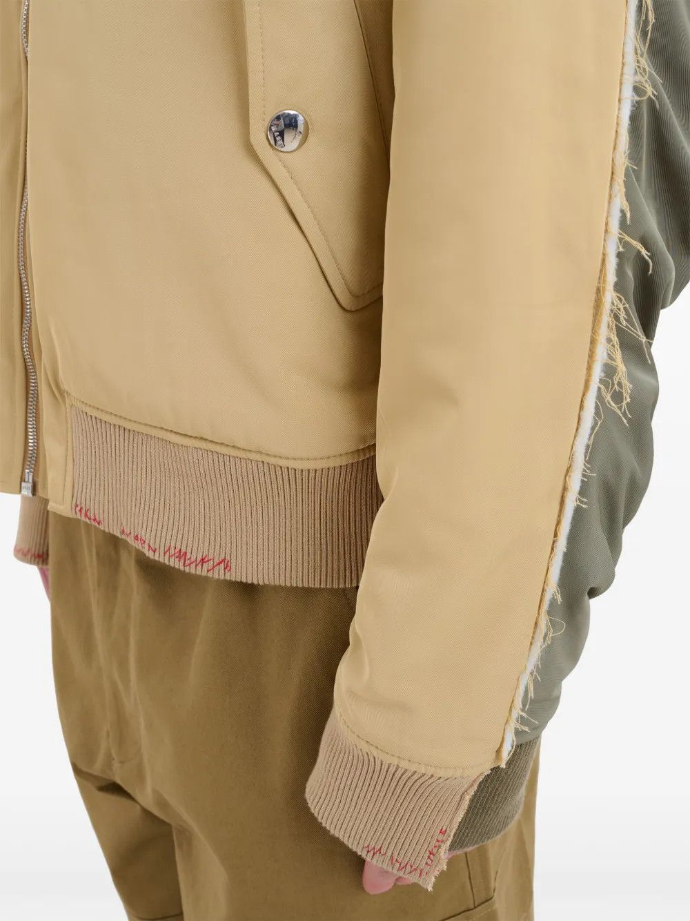 Marni o1w1db11125 Two Tone Bomber Jacket in Beige/Green Size US M / EU 48-50 / 2 - 5 Thumbnail