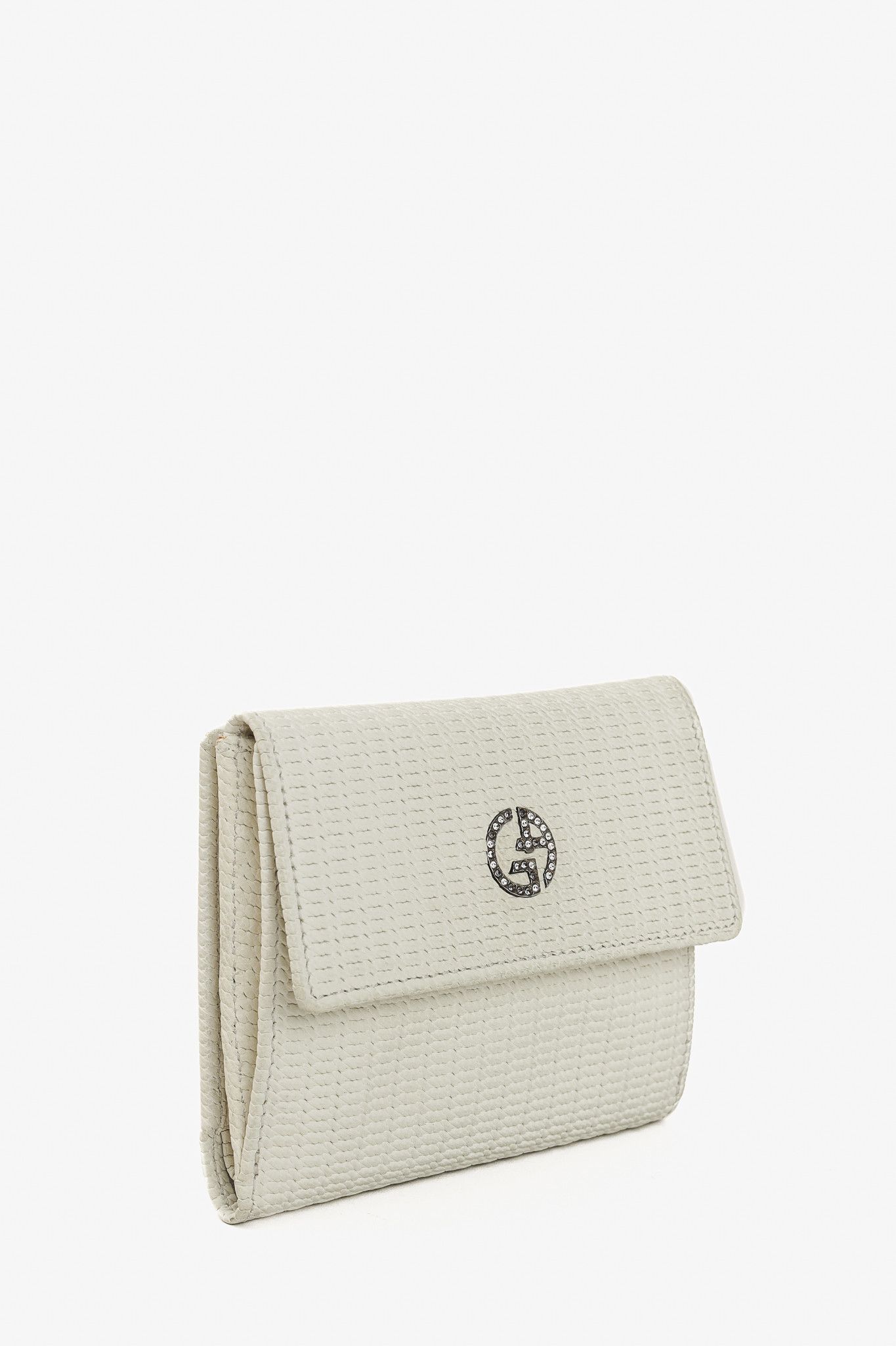 Giorgio Armani Giorgio Armani Textured-Faux-Leather Crystal-Logo Wallet Size ONE SIZE - 2 Thumbnail