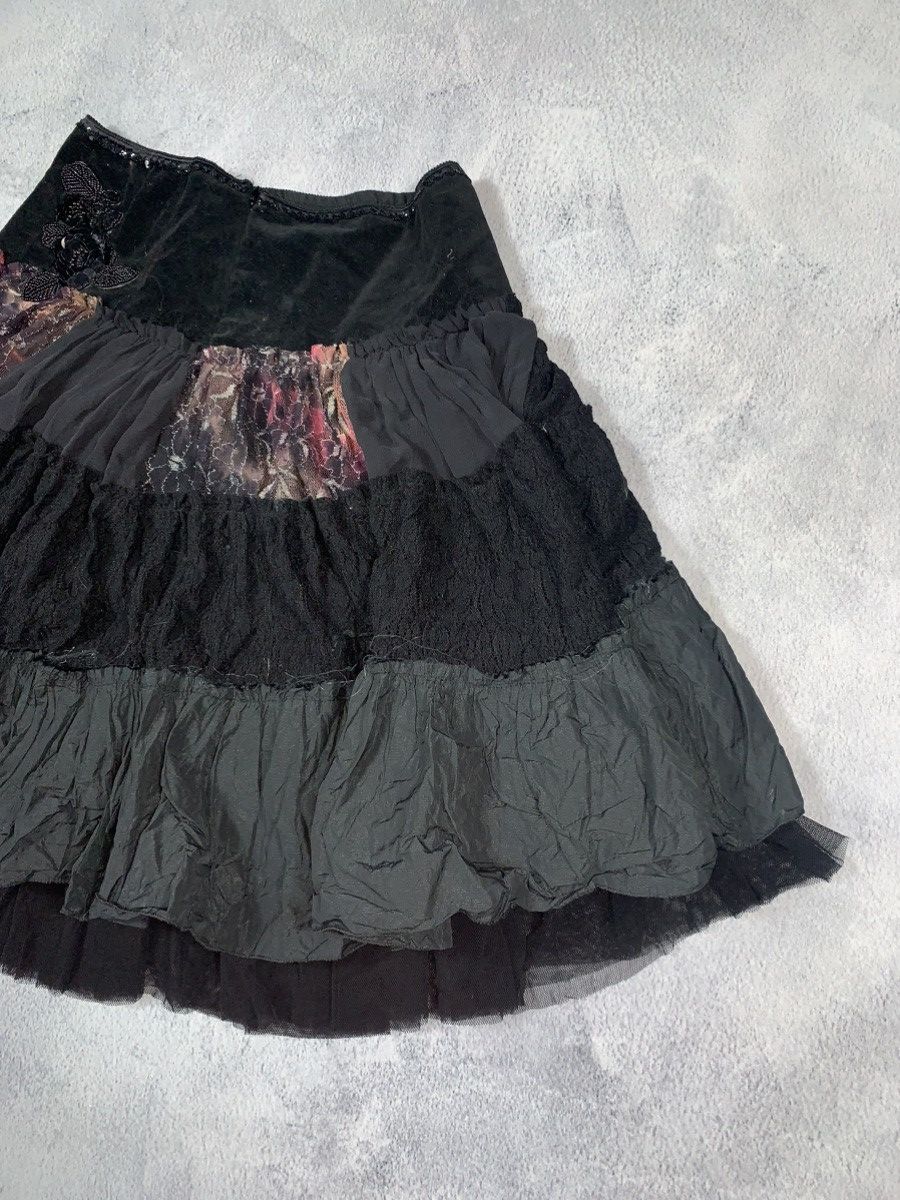 Vintage Vintage Y2K flared midi skirt punk opium avantgarde style Size 28" / US 6 / IT 42 - 3 Thumbnail