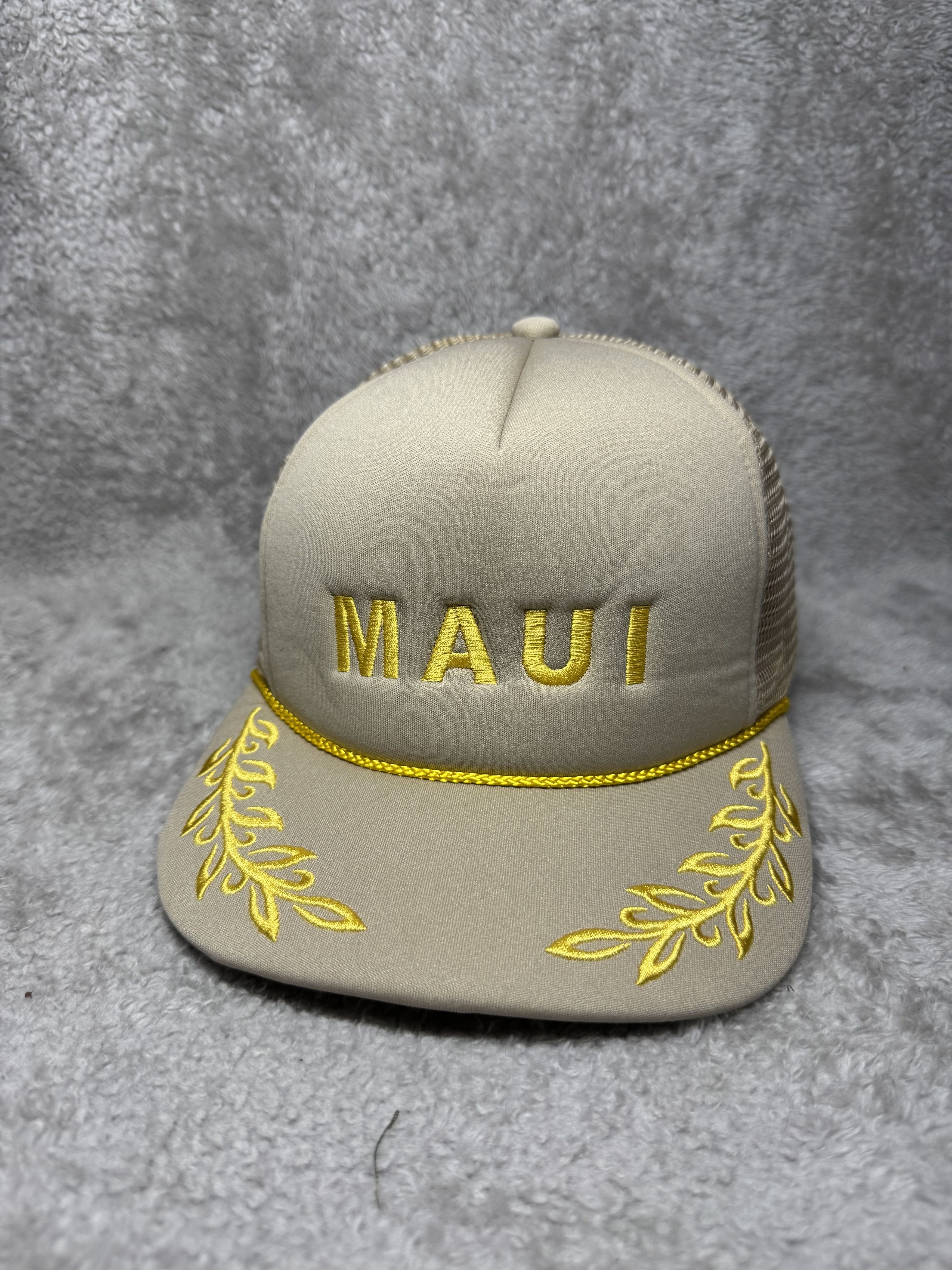Other Vintage Maui Hawaii Puffy Trucker Cord Hat Snapback Size ONE SIZE - 1 Thumbnail