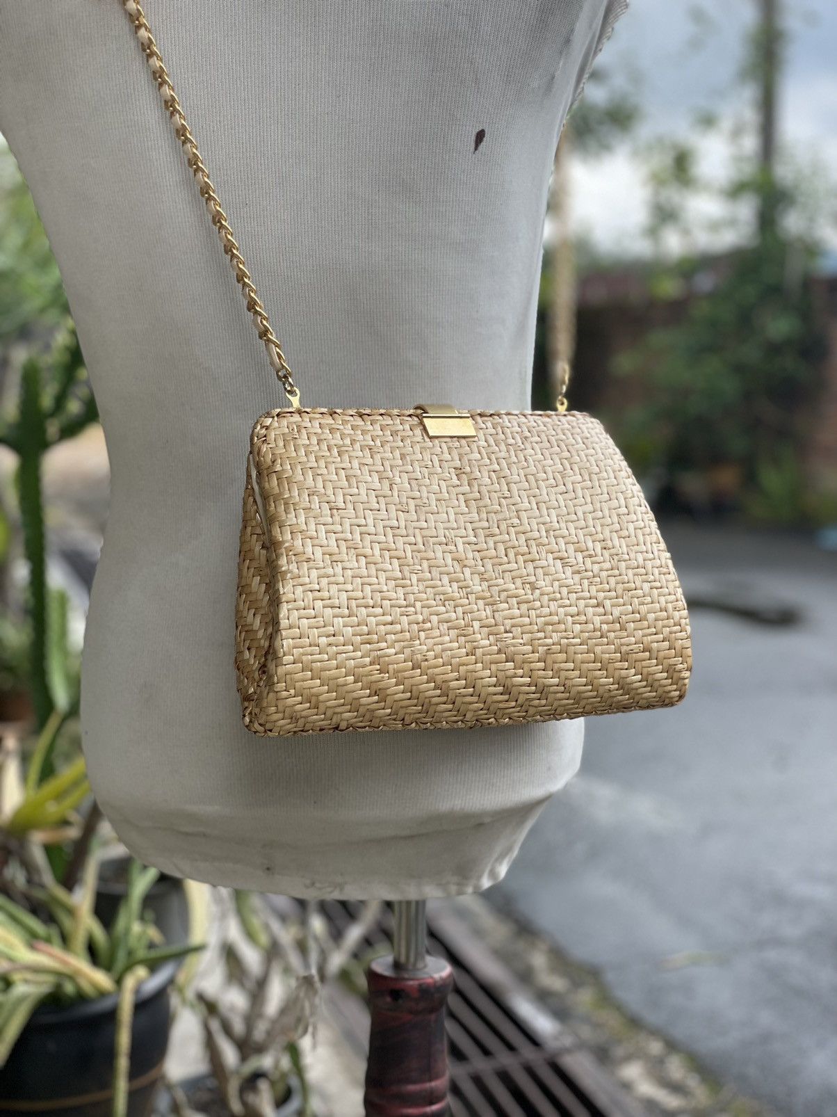 Vintage Rattan Woven Chain Shoulder/Crossbody Bag Size ONE SIZE - 5 Thumbnail