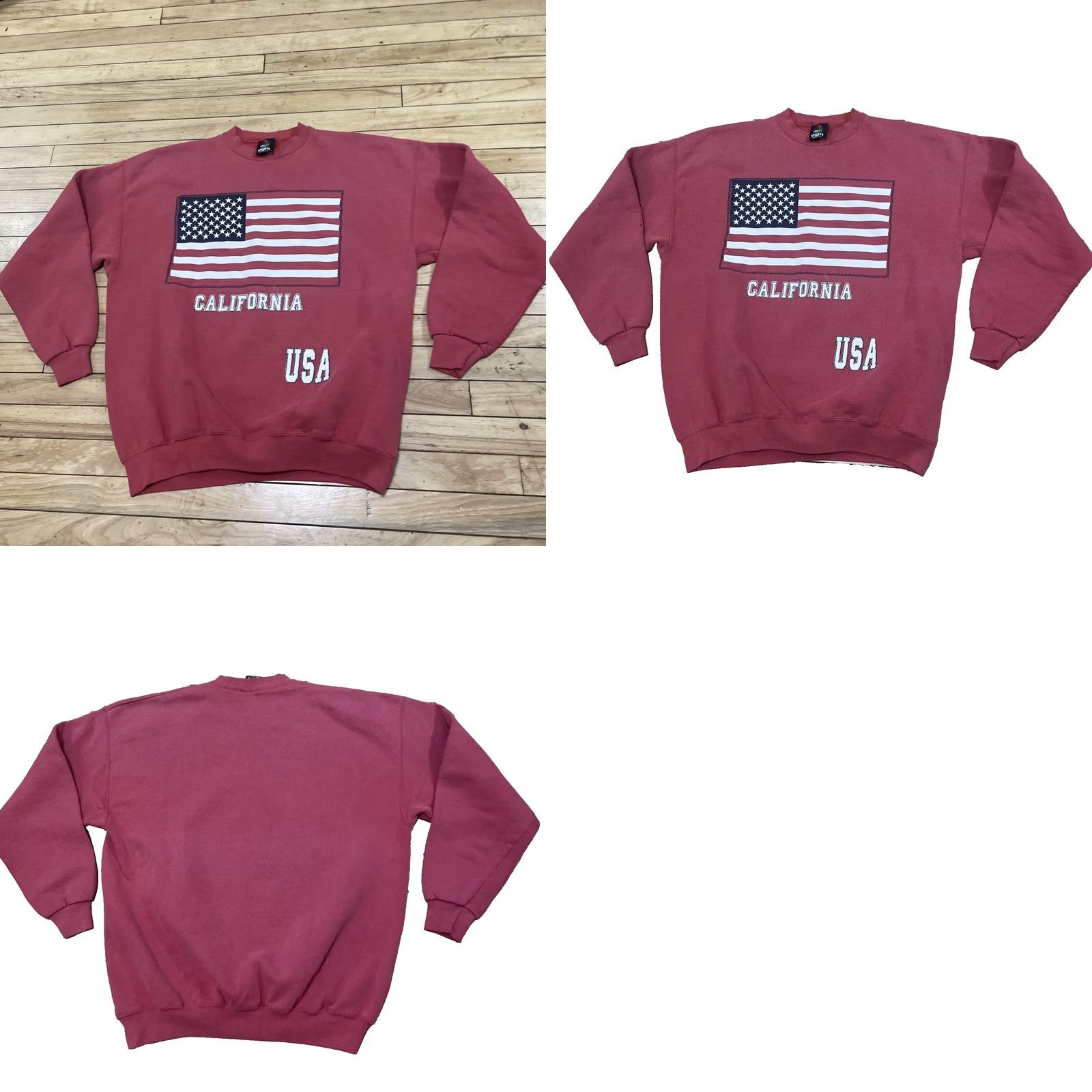 Vintage VINTAGE PM SPORTS USA Sweater Men XL Red American Flag California Soft Knit XL 48"Crew Neck Long Sleeve Pullover Embroidered Logo Size US XL / EU 56 / 4 - 11 Thumbnail