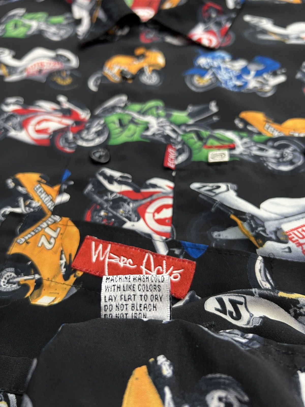 Ecko Unltd. MARC ECKO Moto Racing Button Up Short Sleeve Club Shirt Size US M / EU 48-50 / 2 - 11 Thumbnail