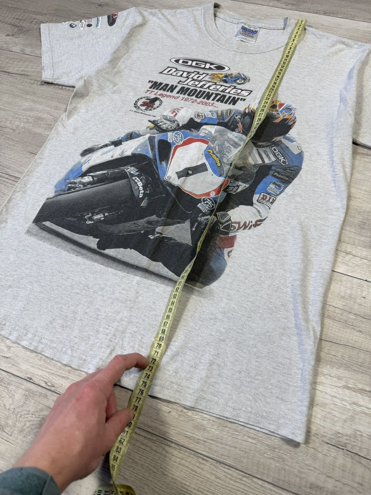 Vintage Vintage 2004 David Jefferies Suzuki GSX R1000 Memorial Tee Size US M / EU 48-50 / 2 - 9 Thumbnail