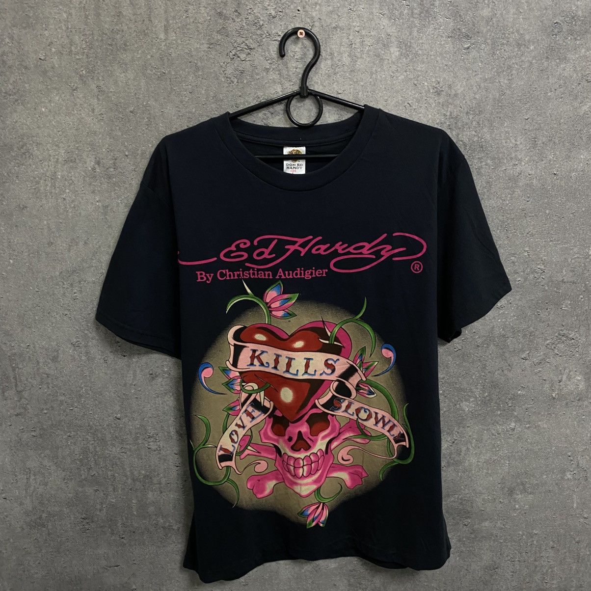 Ed Hardy Ed Hardy T-Shirt By Christian Audigier Big Logo Tee Size US L / EU 52-54 / 3 - 5 Thumbnail