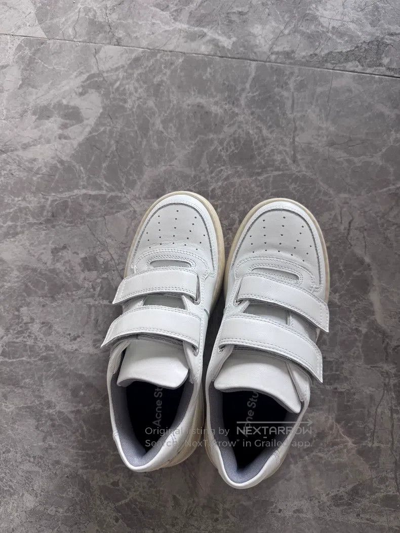 Acne Studios Acne Studios Classic Smiley Face Design Velcro White Sneak Size US 6.5 / IT 36.5 - 1 Thumbnail