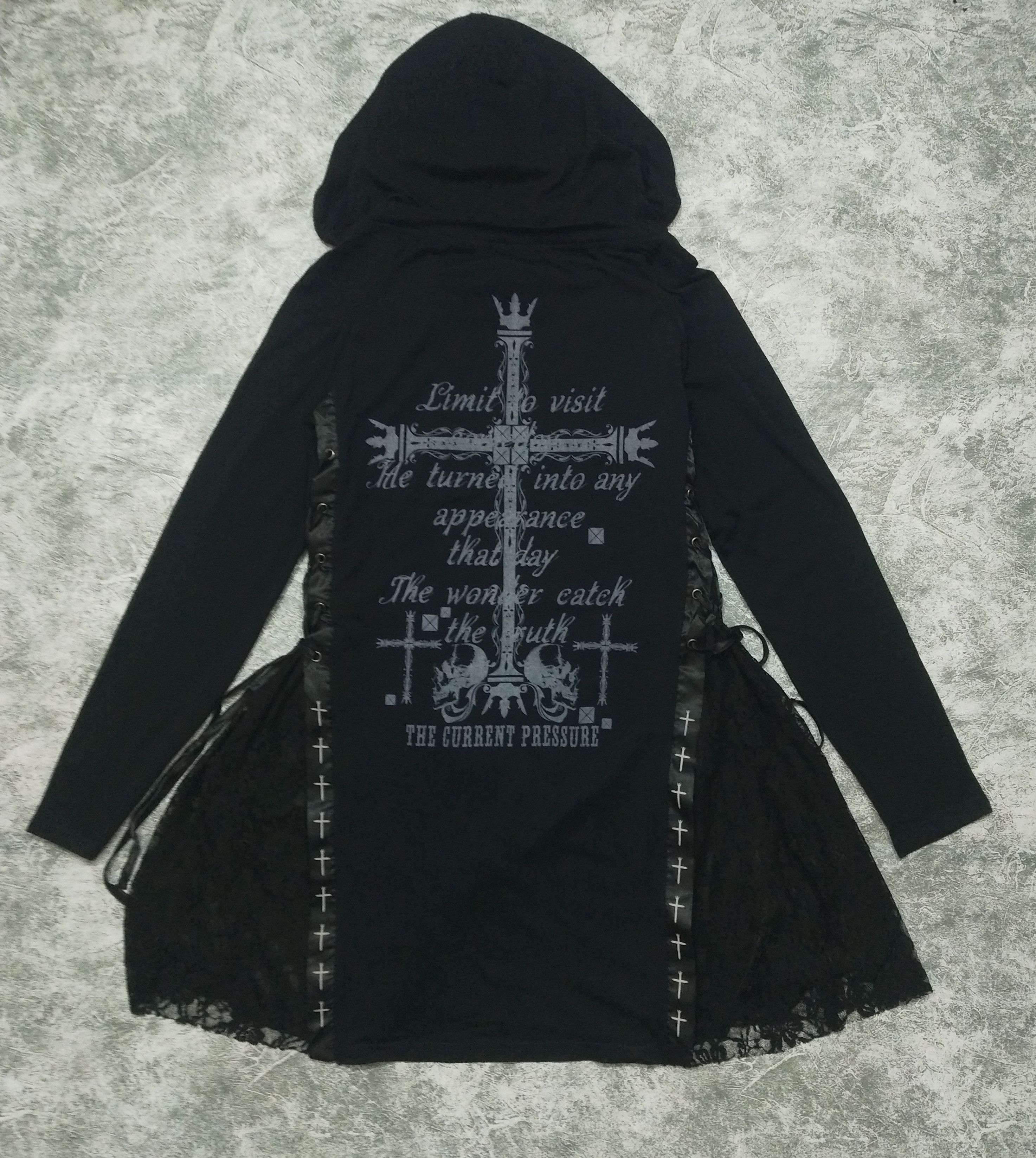 Seditionaries Ghost Of Harlem Lace Up Hoodie - Gothic Punk Style Size M / US 6-8 / IT 42-44 - 2 Thumbnail