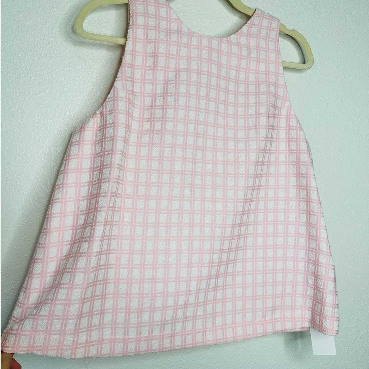 Lisa Marie Fernandez Lisa Marie Fernandez Checked Boucle Back Button Sleeveless 4 Size L / US 10 / IT 46 - 4 Thumbnail
