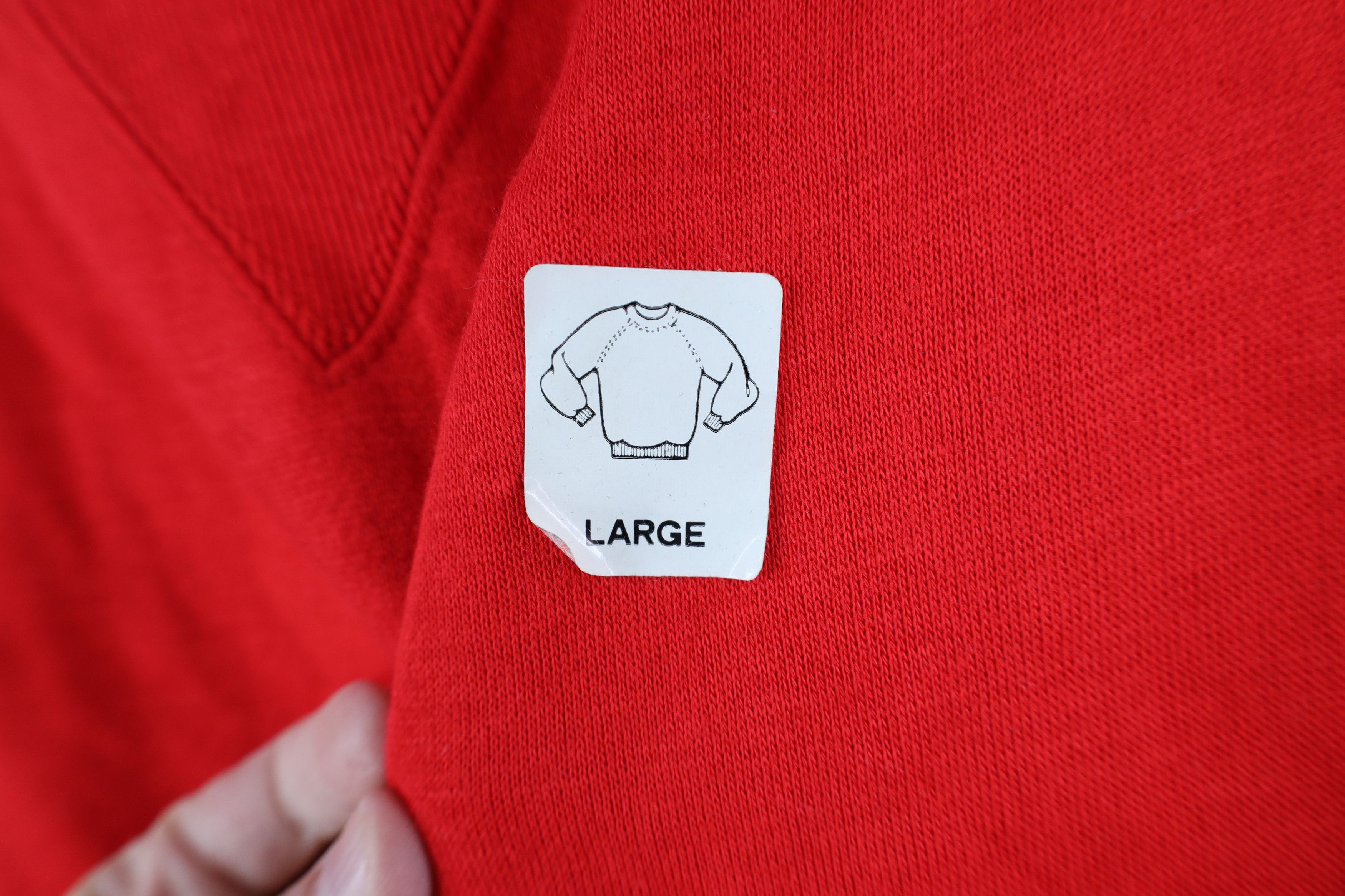 Vintage Deadstock Vintage 70s Streetwear Crewneck Sweatshirt Red Size US L / EU 52-54 / 3 - 4 Thumbnail