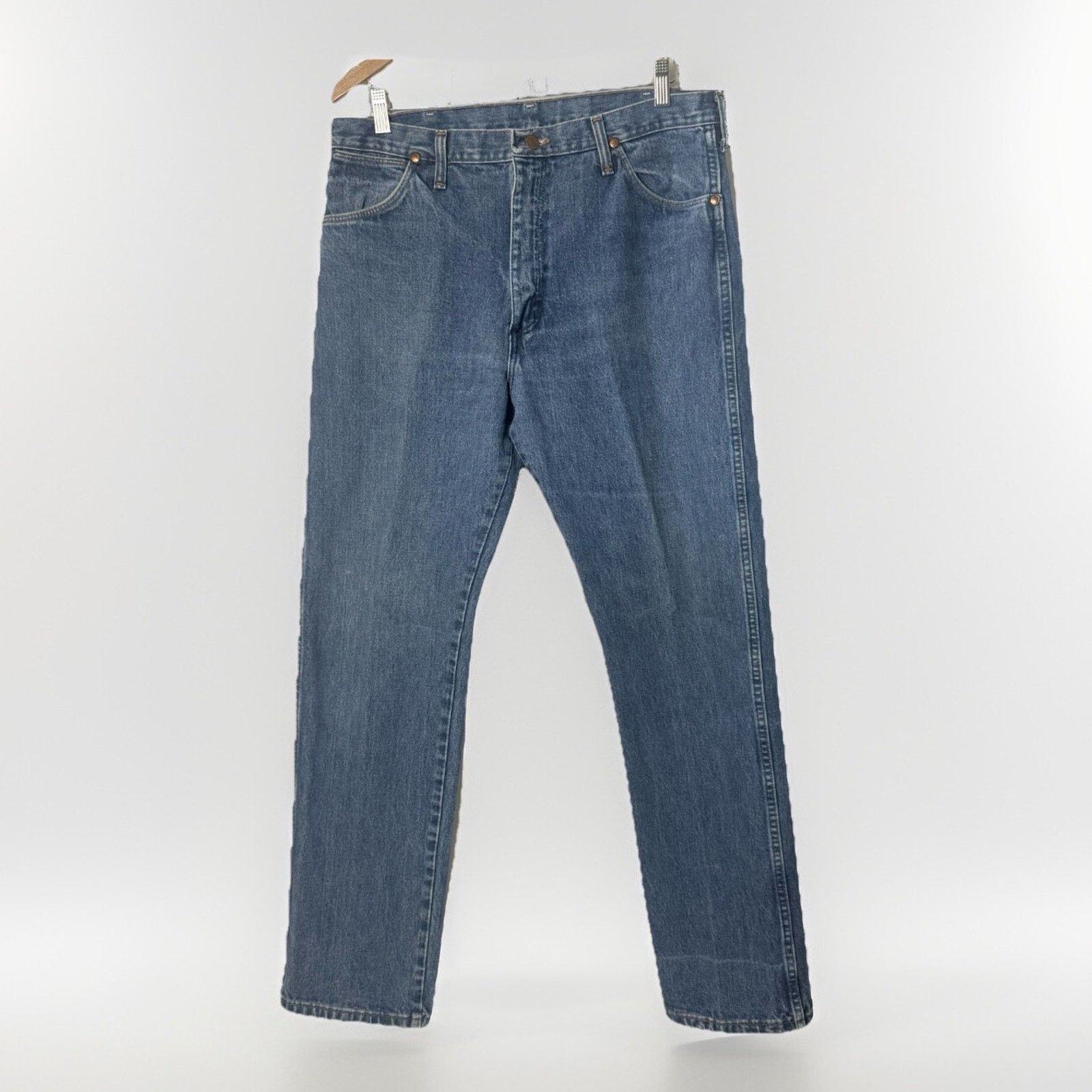 Wrangler Vintage 80s 90s Wrangler 13MWZGK Stonewash Cowboy Cut Jeans Size US 34 / EU 50 - 1 Thumbnail