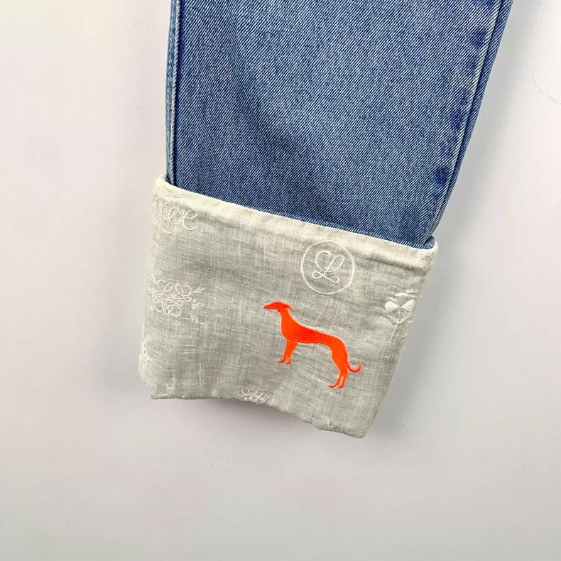 Loewe Loewe Blue logo leather card cotton rolled edge casual den Size 42" / US 20 - 4 Thumbnail