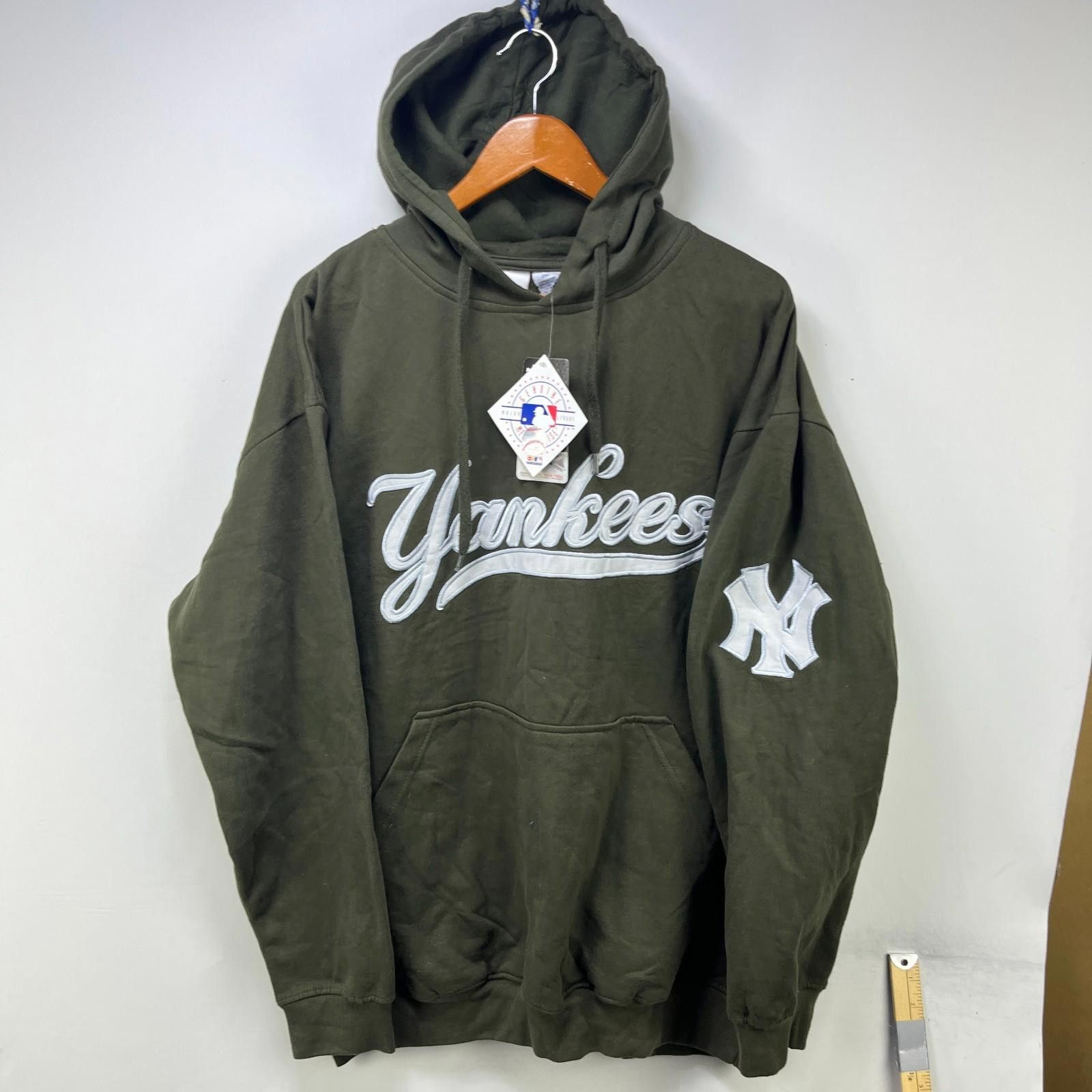 Majestic VTG NY Yankees Hoodie Olive Brand New Y2K Deadstock 2XL Size ONE SIZE - 1 Thumbnail