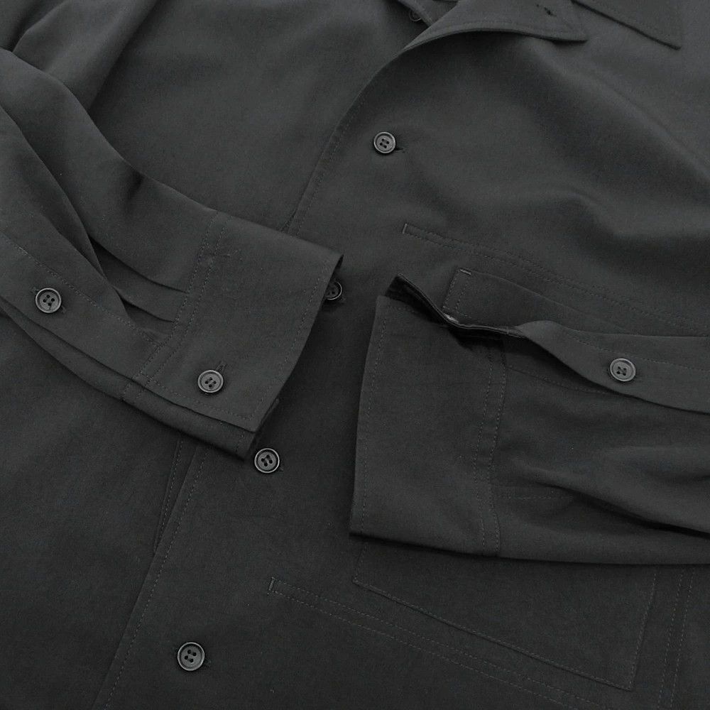 Yohji Yamamoto Yohji Yamamoto POUR HOMME Open Collar Tuxedo Long Shirt Size US M / EU 48-50 / 2 - 6 Thumbnail