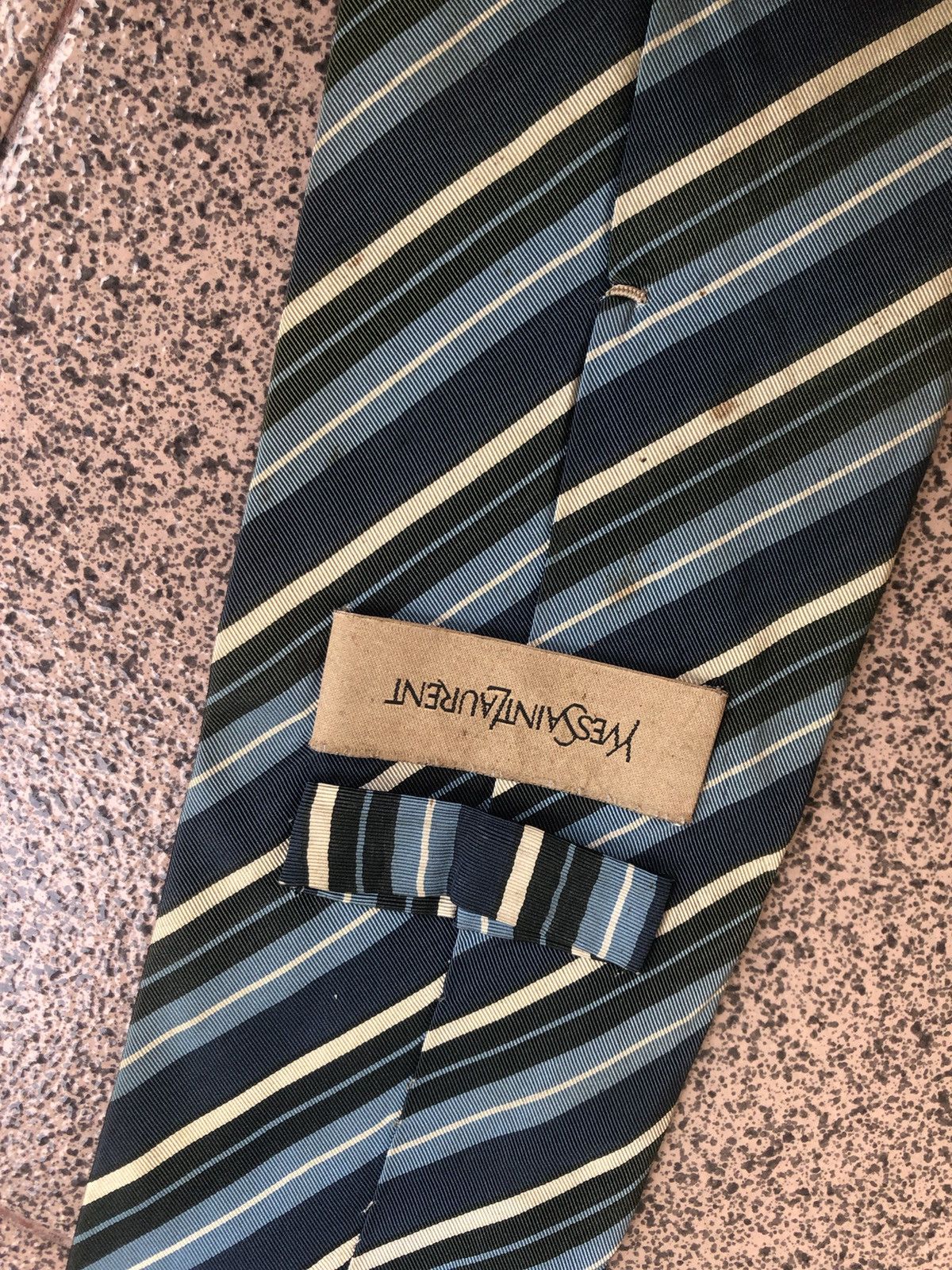 Yves Saint Laurent Ysl stripe tie Size ONE SIZE - 3 Thumbnail