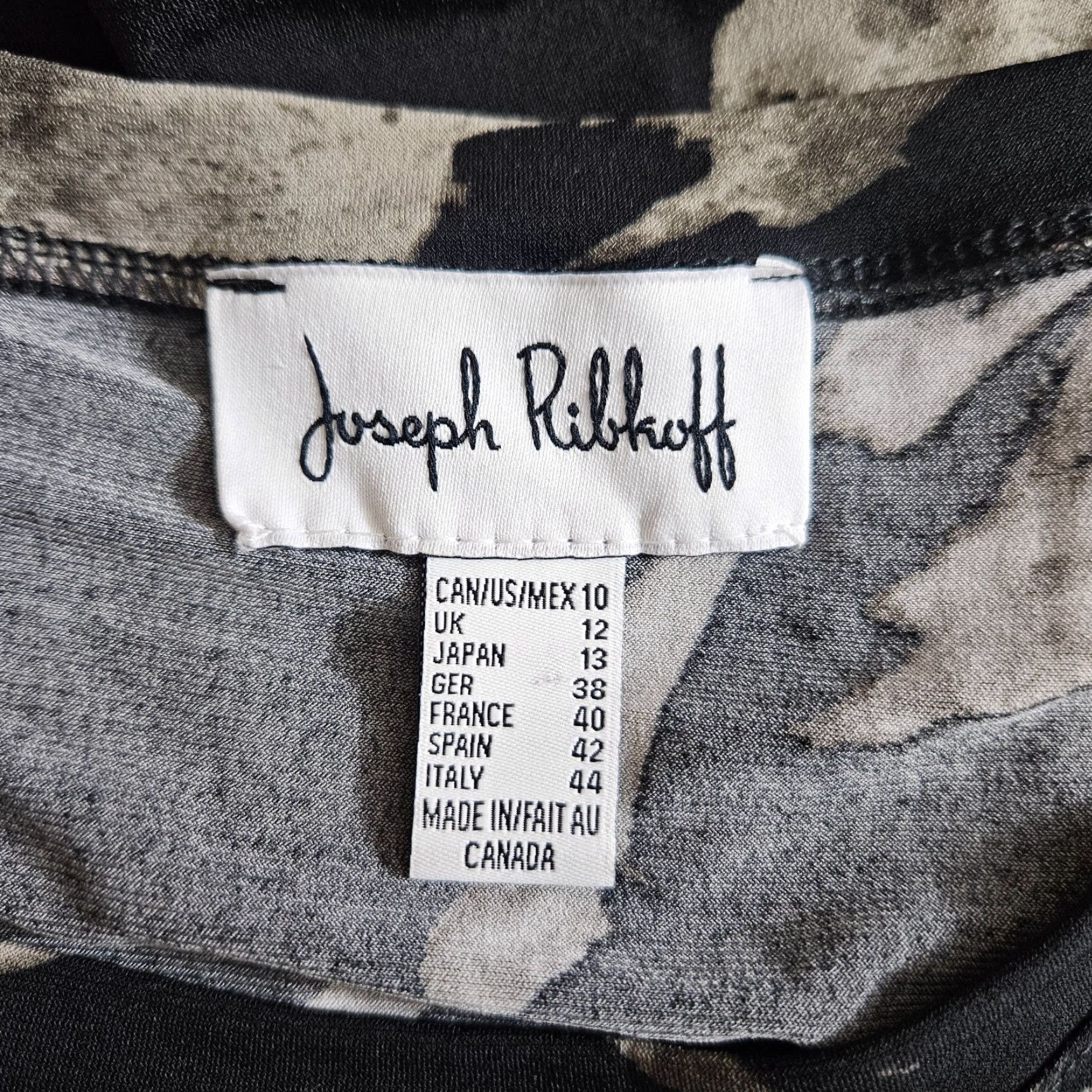 Joseph Ribkoff Joseph Ribkoff Womens Tunic Dress 3/4 Sleeve Size 10 Black Taupe Floral A-Line Dress Womens | Floral Pattern | Pullover Short 3/4 Sleeve Adjustable? Size L / US 10 / IT 46 - 5 Thumbnail