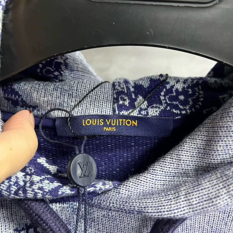 Louis Vuitton Louis Vuitton Blue graphic printed hooded slouchy casual s Size US S / EU 44-46 / 1 - 2 Thumbnail