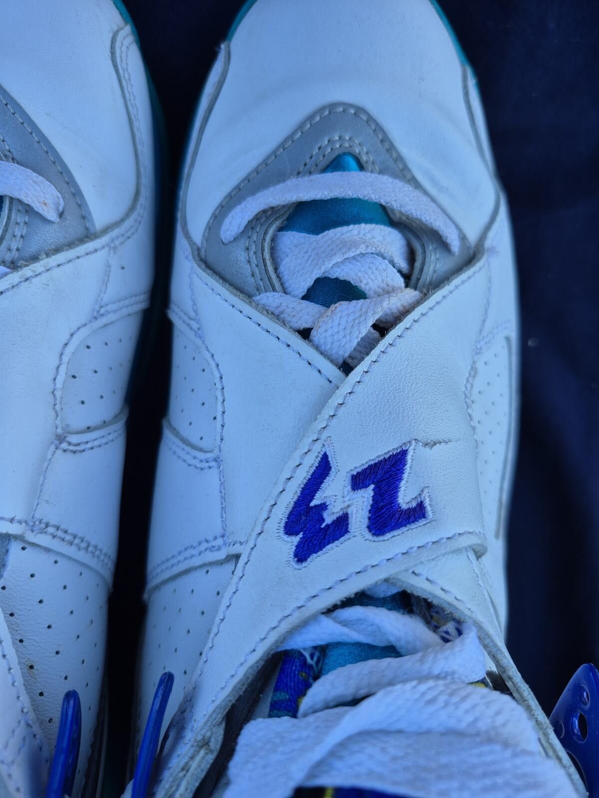 Jordan Brand Air Jordan 8 Retro “White Aqua” Womens 8.5 Used No Box Size US 8.5 / IT 38.5 - 4 Thumbnail
