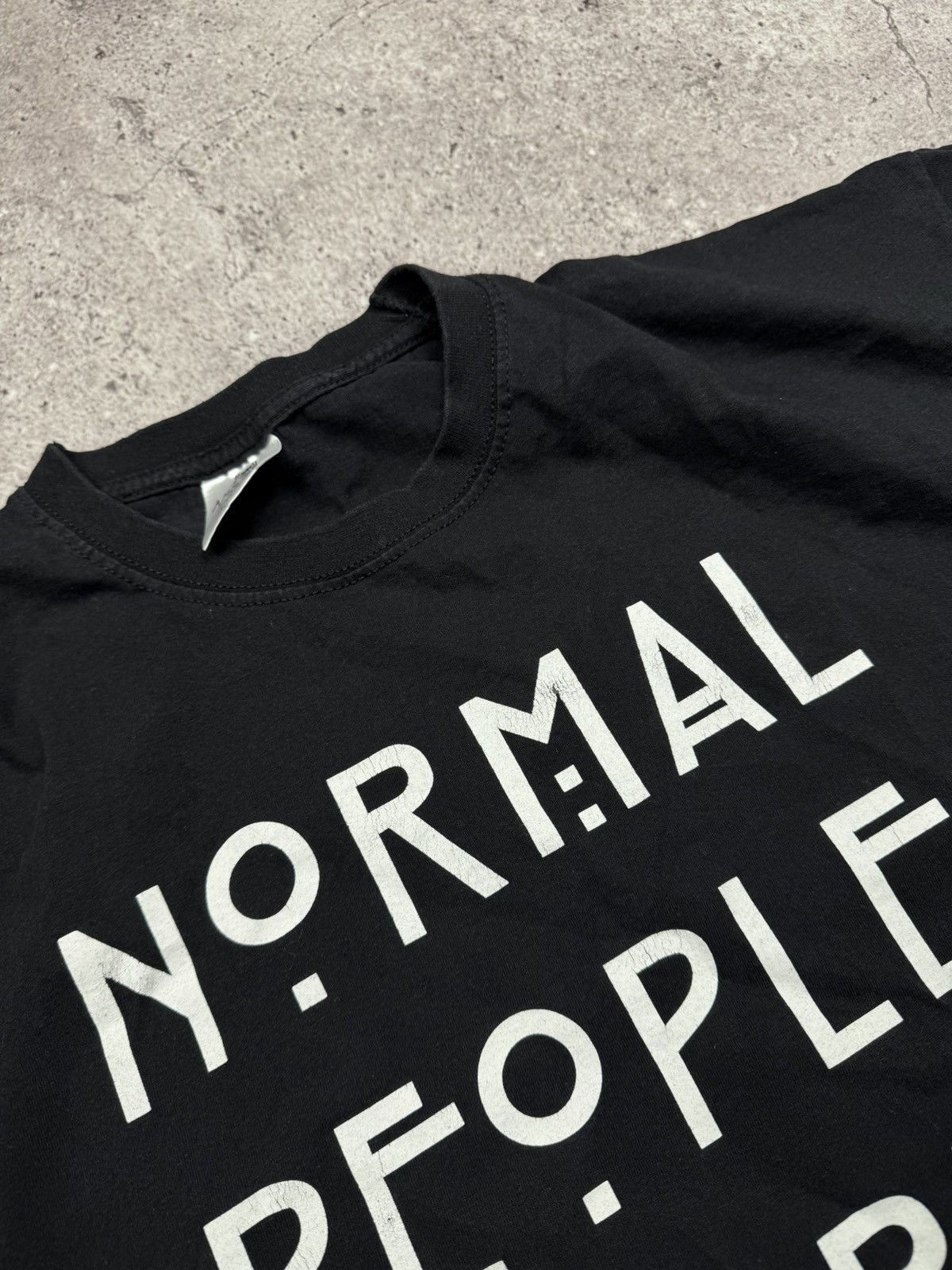 Vintage Vintage 2000s Y2K Normal People Scare Me Humor T Shirt Funny Size US XXL / EU 58 / 5 - 5 Thumbnail