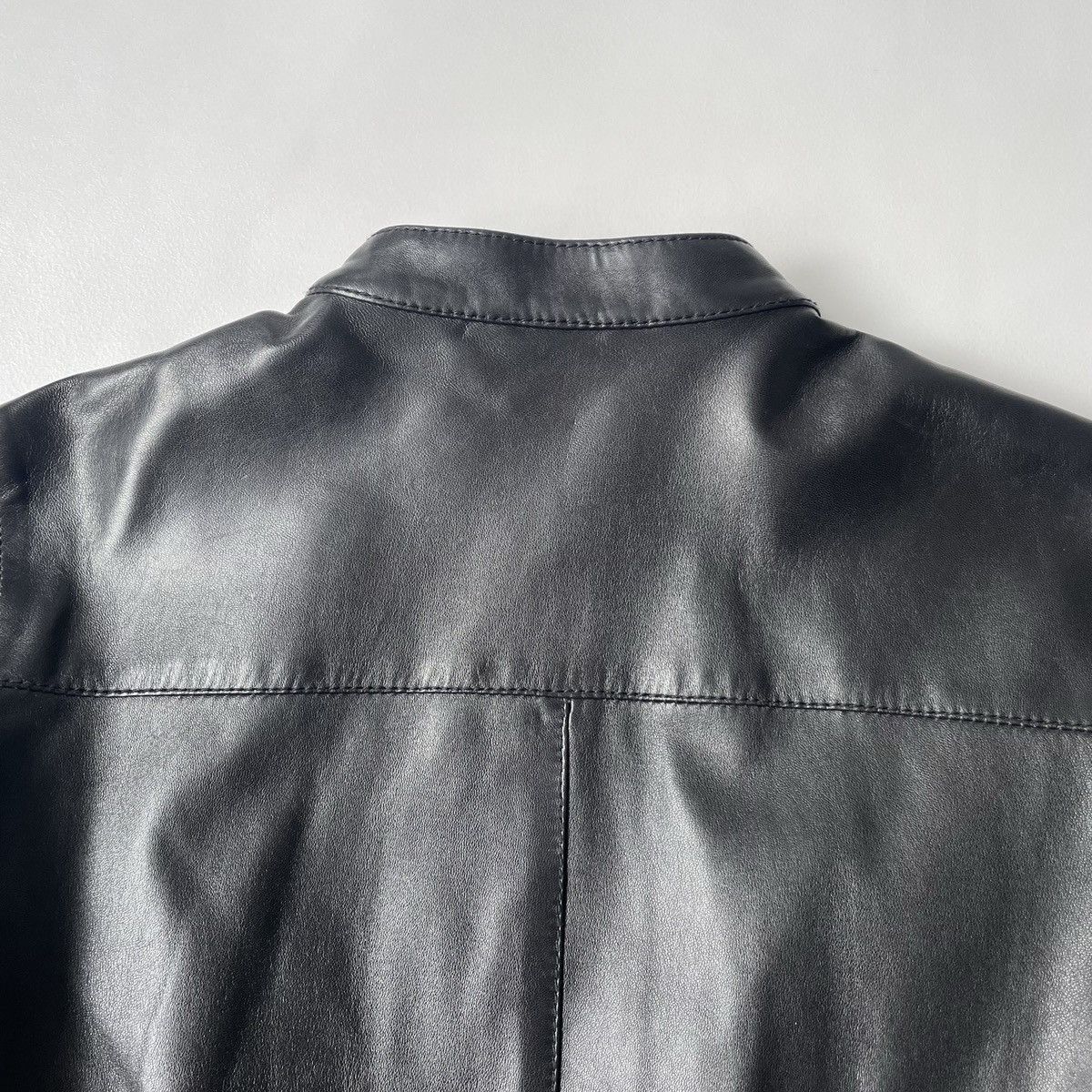 Miu Miu Mid 2000s Black Leather Moto Jacket Size S / US 4 / IT 40 - 20 Thumbnail