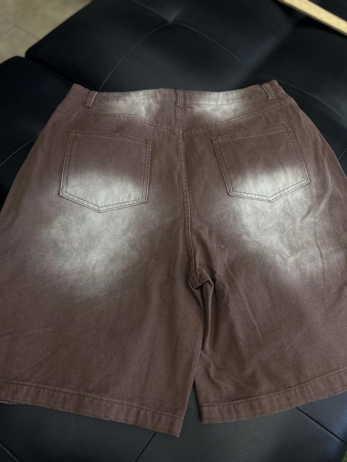 Vale Valley Brown Denim Patchwork Shorts Size 30 (Brand New) Size US 30 / EU 46 - 8 Thumbnail