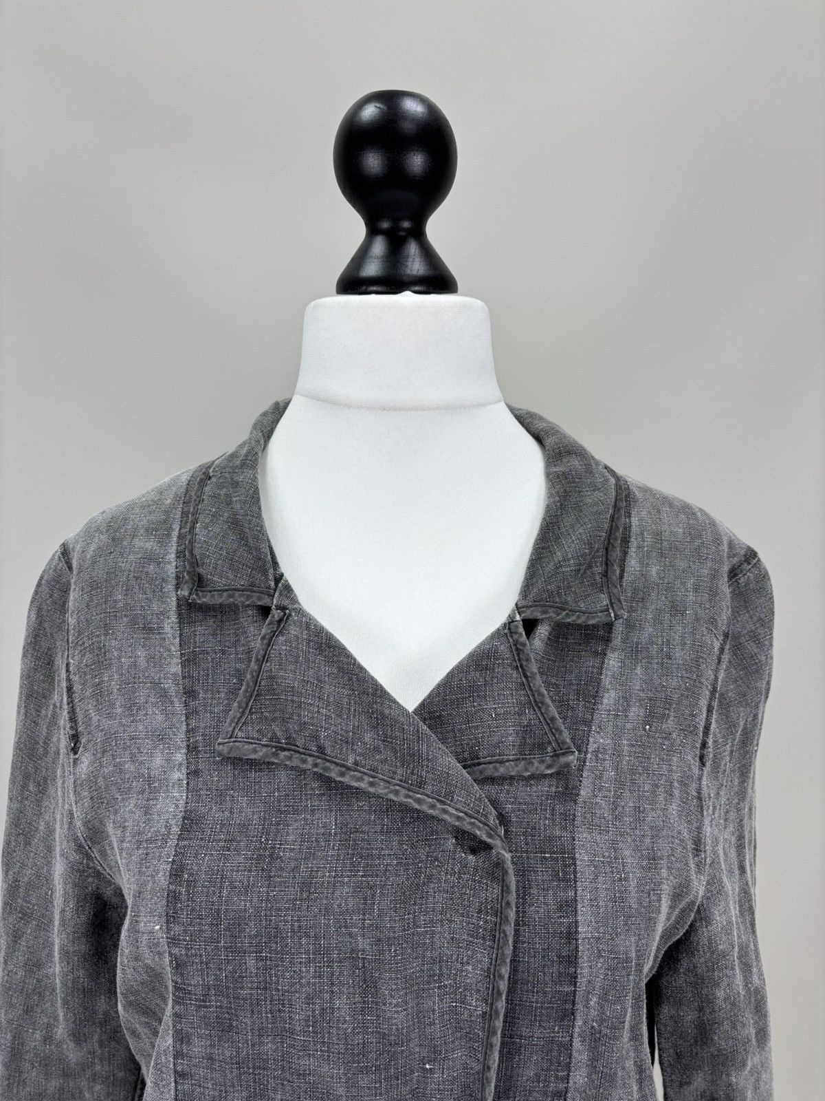 OSKA Womens linen jacket OSKA Size 1 Color Gray Size S / US 4 / IT 40 - 3 Thumbnail