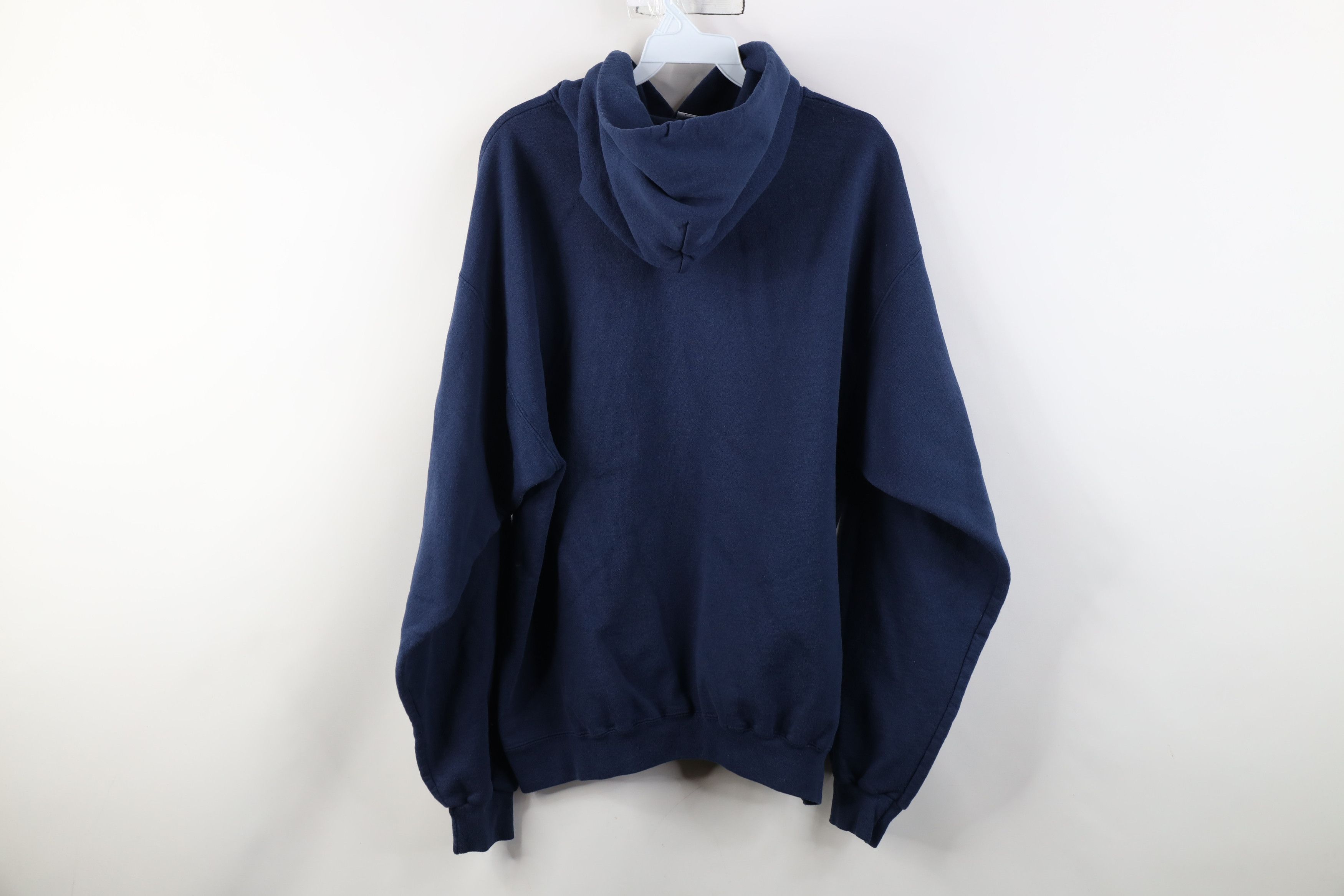 Champion Vintage 90s Champion Spell Out Hoodie Sweatshirt Navy Blue Size US L / EU 52-54 / 3 - 14 Thumbnail