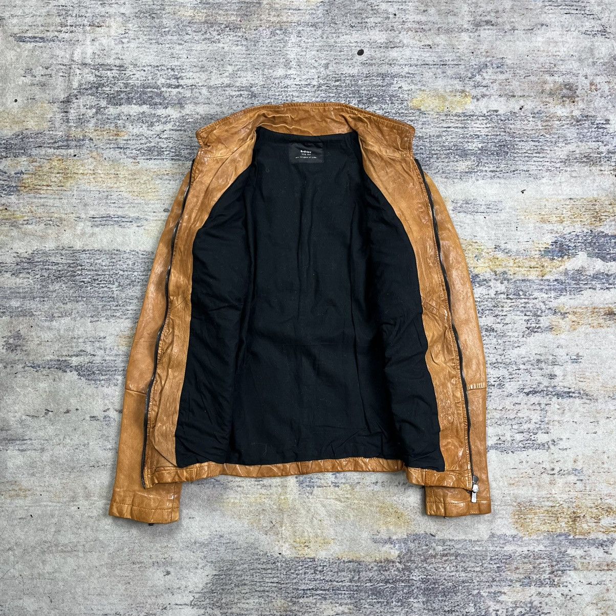 Isamu Katayama Backlash Cathy Jane wrinkled leather jacket double zipper Size US M / EU 48-50 / 2 - 8 Thumbnail