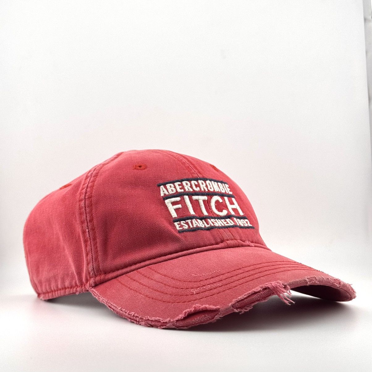 Abercrombie & Fitch Vintage Abercrombie Fitch Distressed Washed Red Y2K A&F Cap Size ONE SIZE - 2 Thumbnail