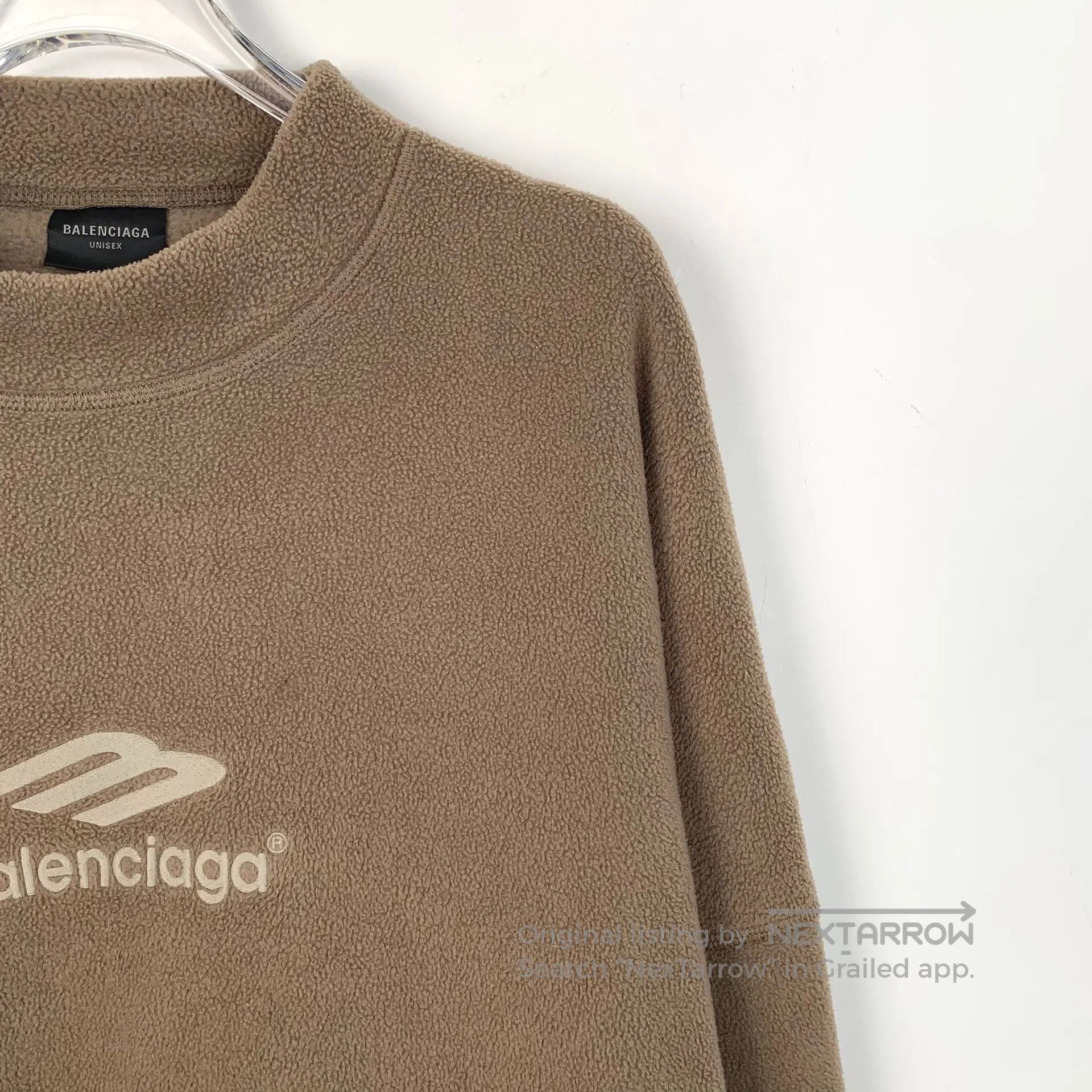 Balenciaga Balenciaga Caramel logo lettering printed round neck long Size US L / EU 52-54 / 3 - 3 Thumbnail