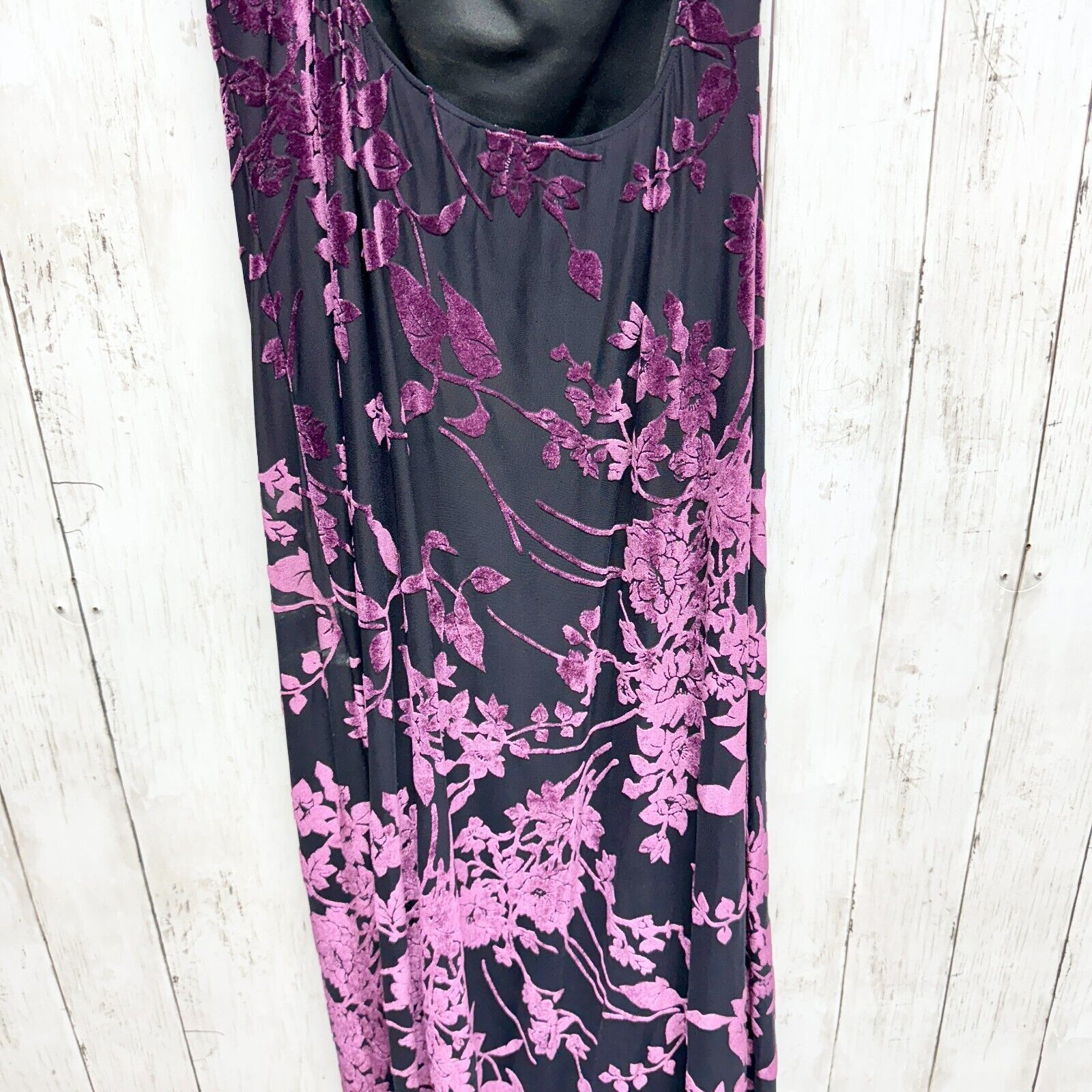 Vintage Vtg Arianna By Rachel Kaye Gown One Shoulder Maxi Velvet 10 Size L / US 10 / IT 46 - 8 Thumbnail