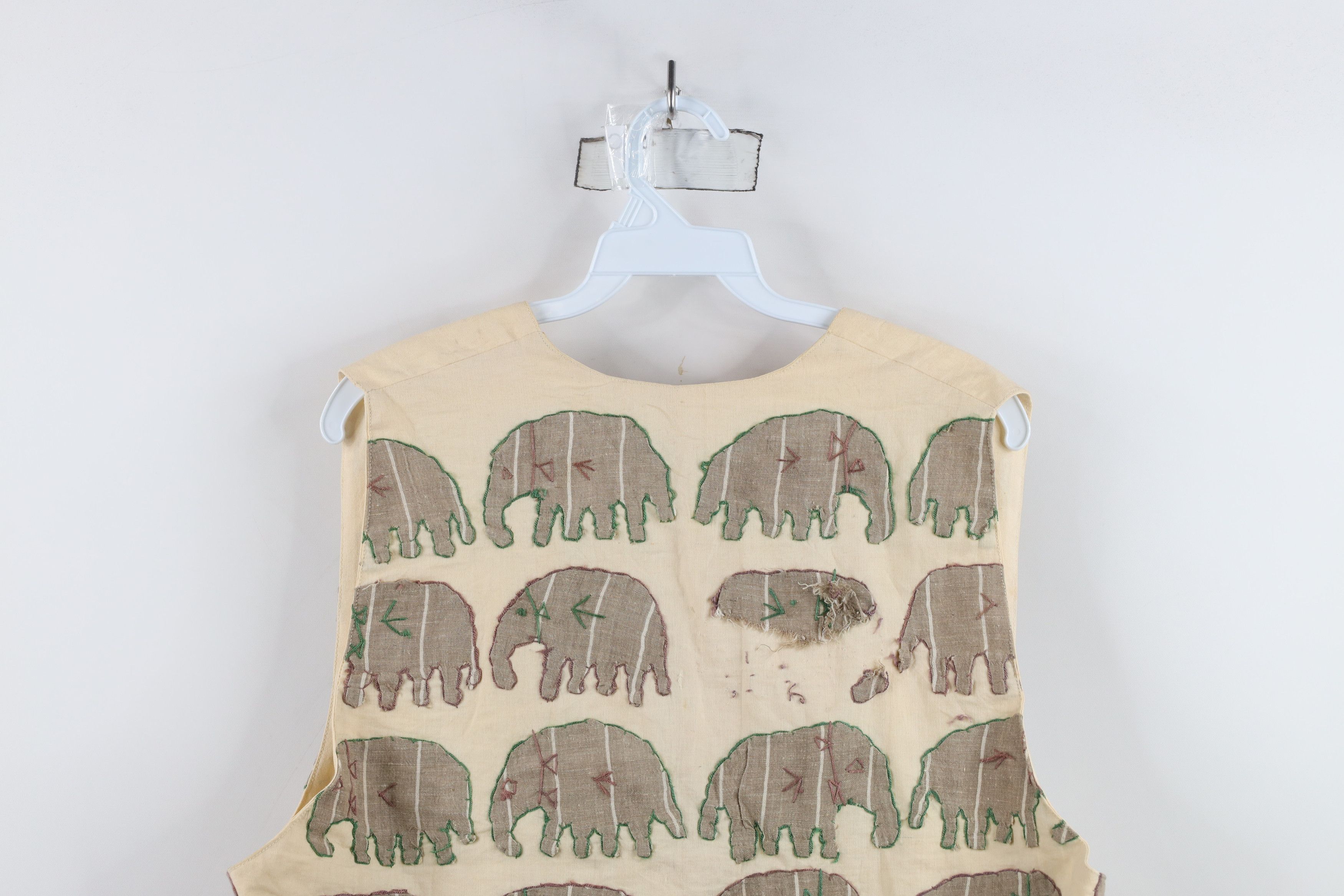 Vintage Vintage 70s Streetwear Distressed Elephant Patch Vest Jacket Size M / US 6-8 / IT 42-44 - 13 Thumbnail