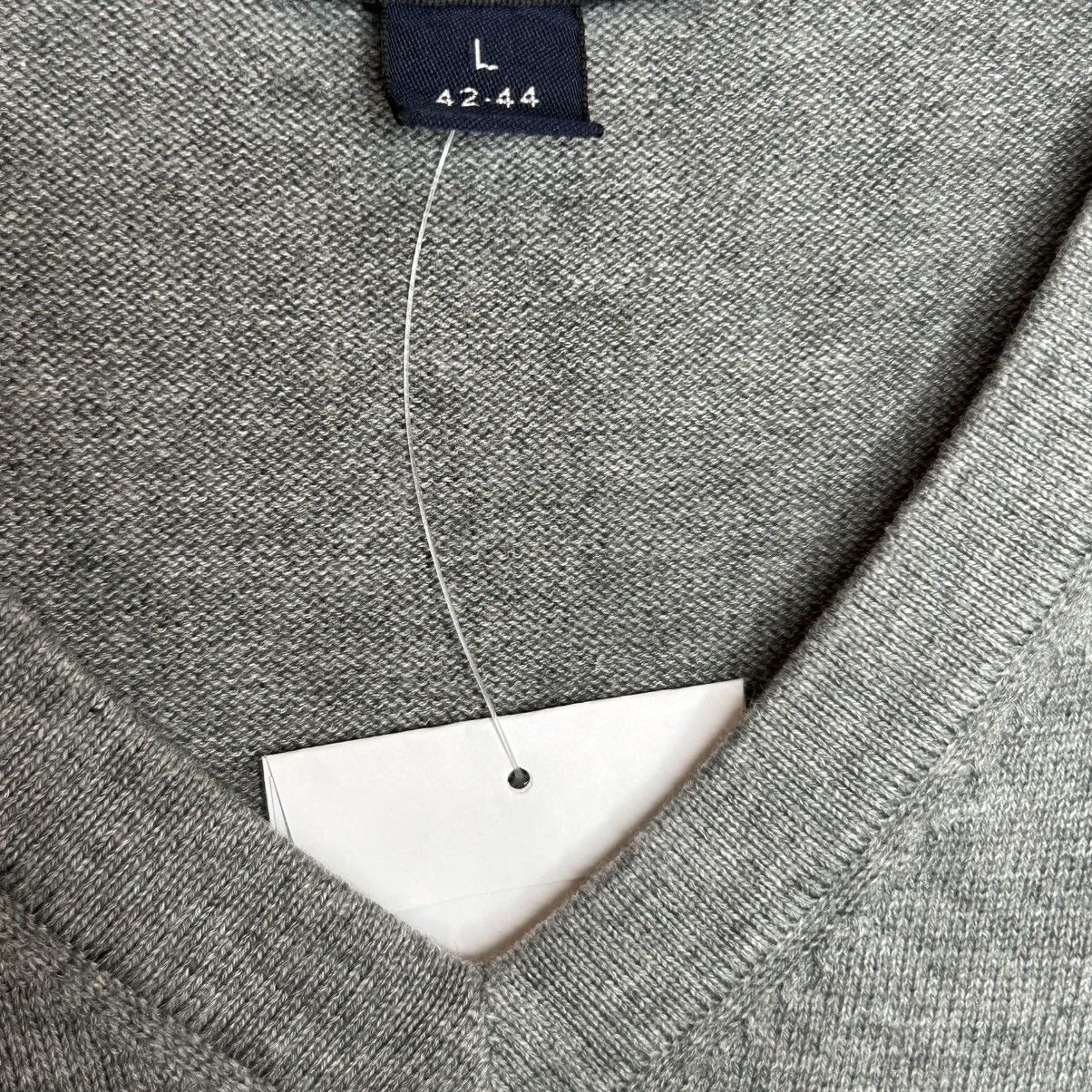 Lands' End Lands End Grey Supima V-Neck Sweater Size L Size US L / EU 52-54 / 3 - 7 Thumbnail