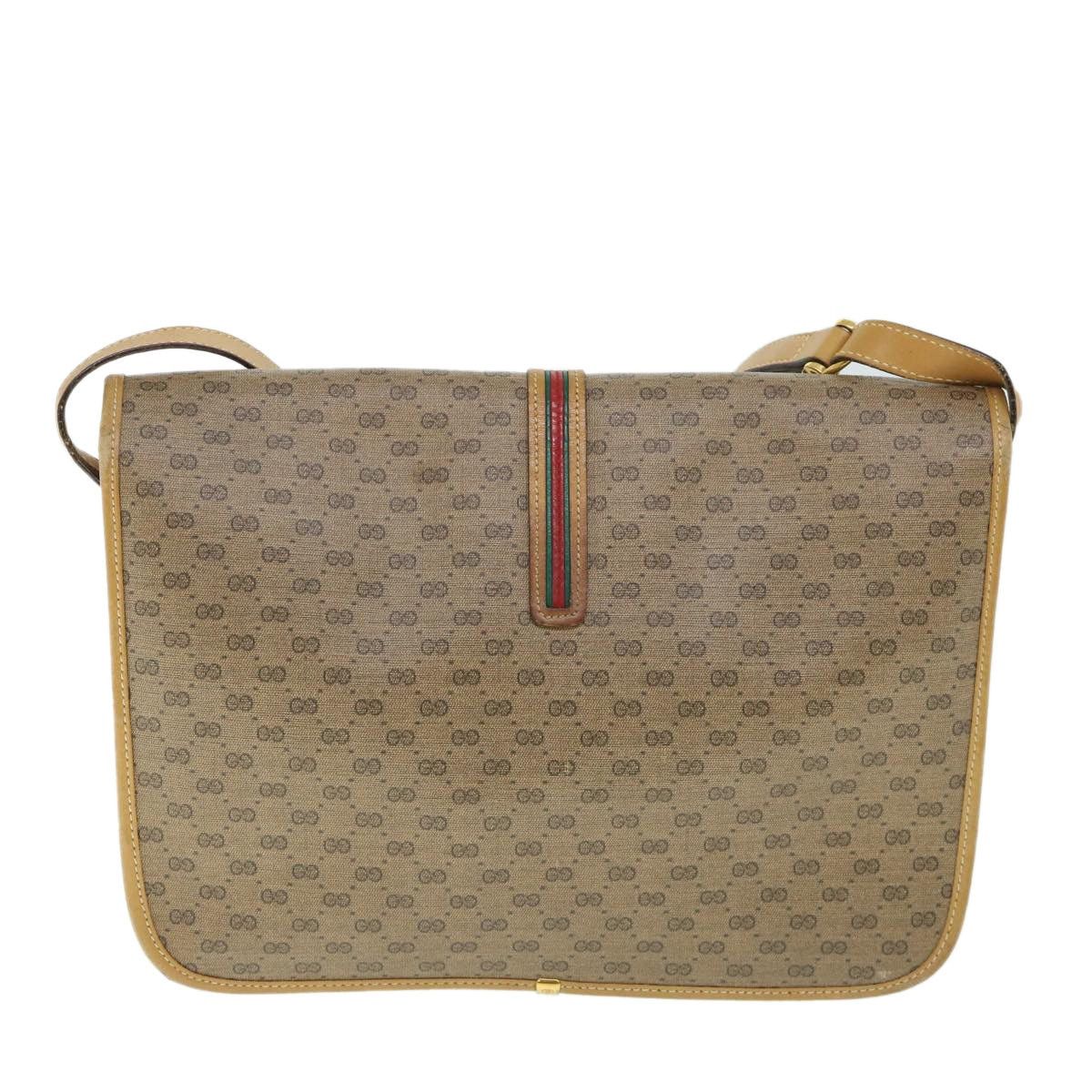 Gucci GUCCI Micro GG Canvas Web Sherry Line Shoulder Bag Beige Size ONE SIZE - 2 Thumbnail